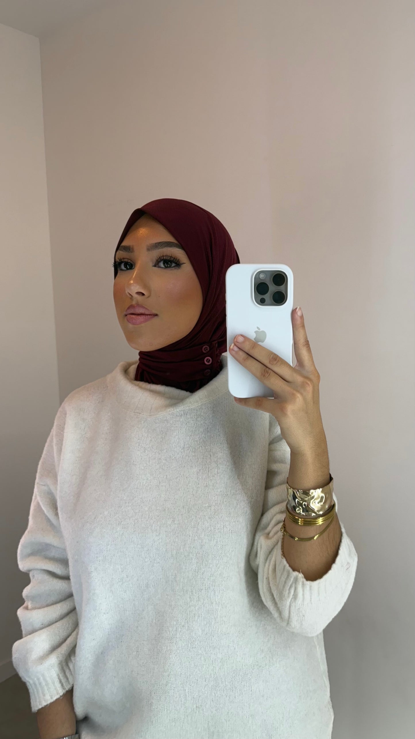 Hijab cagoule bordeaux