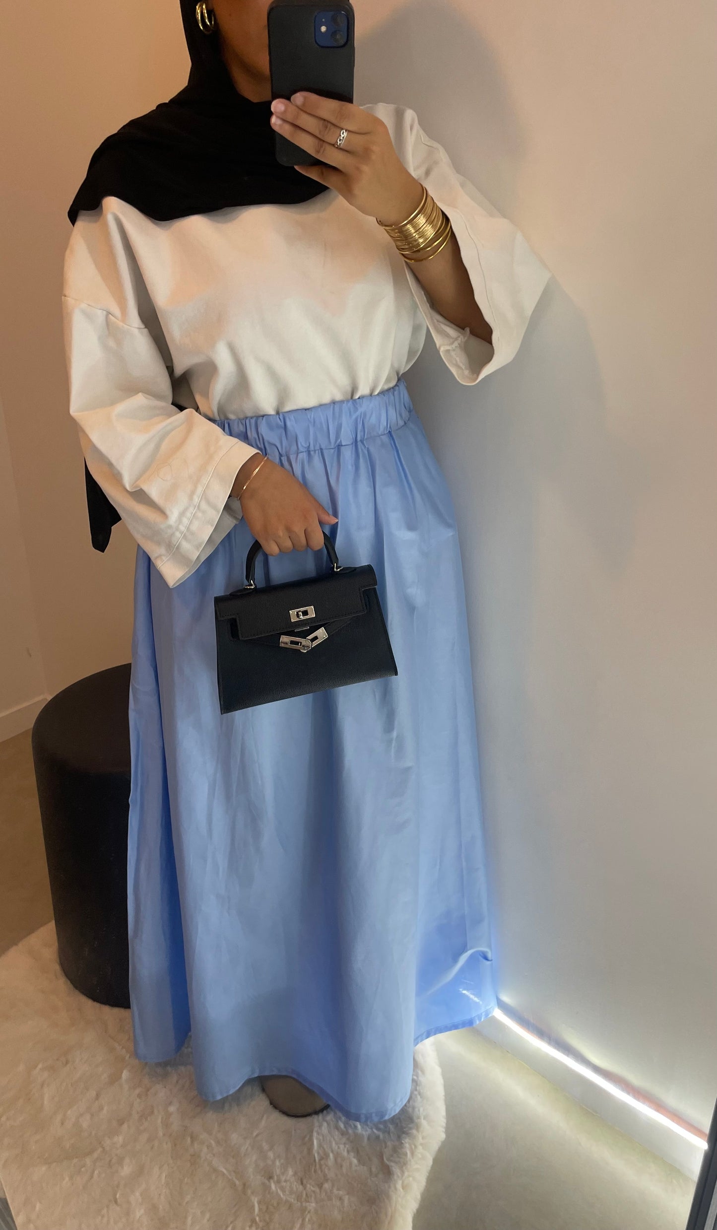 Jupe BLEUE avec poche