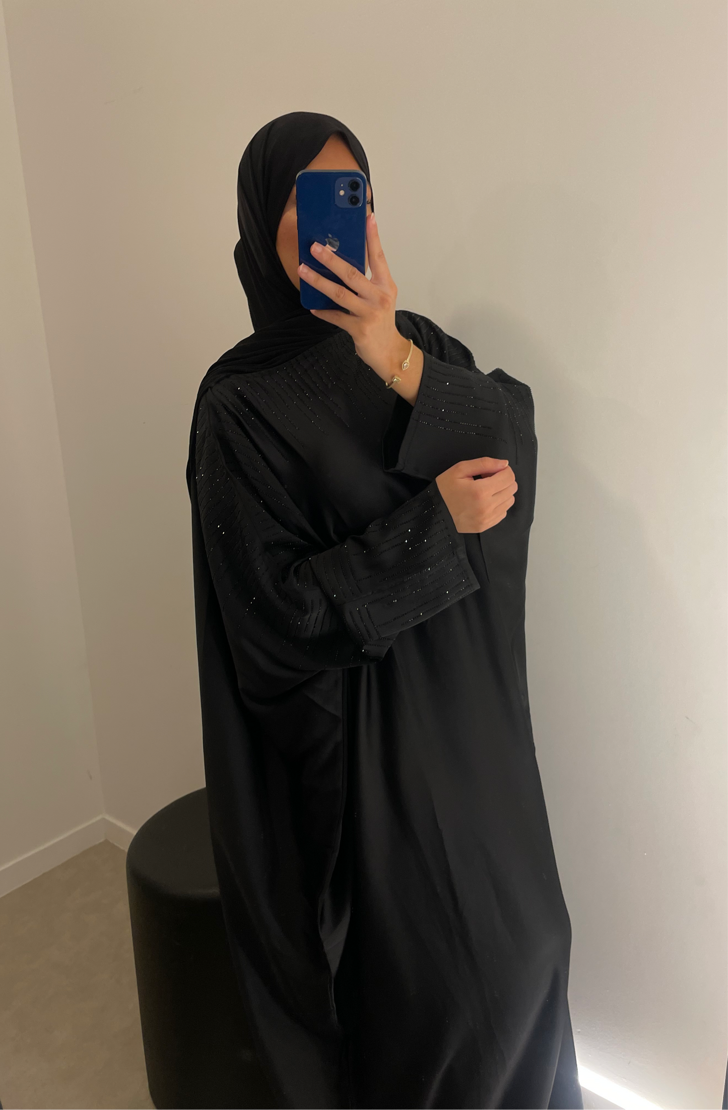Abaya papillon noire