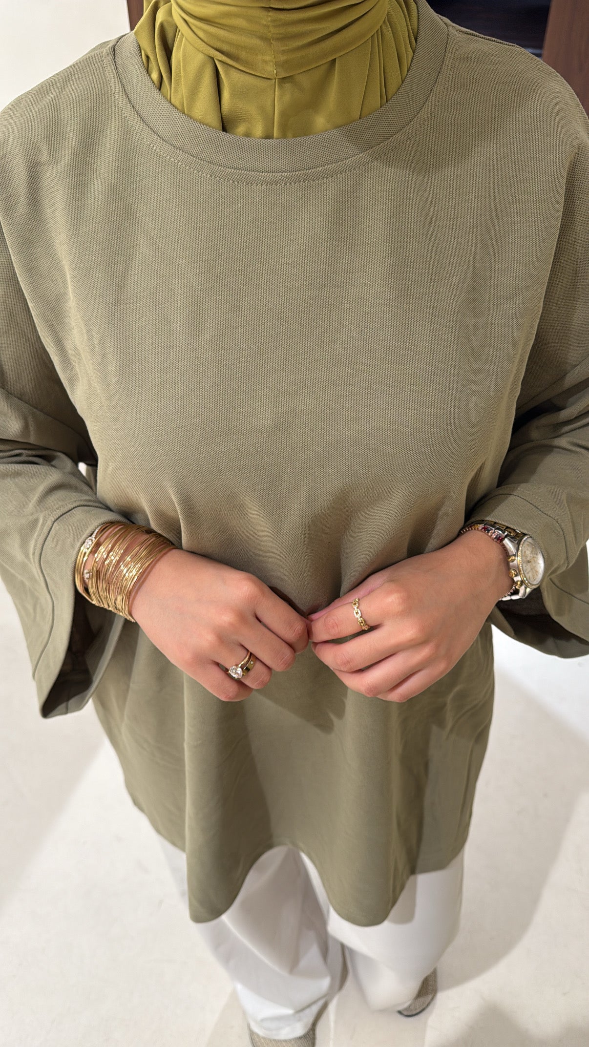 Tee shirt oversize kaki