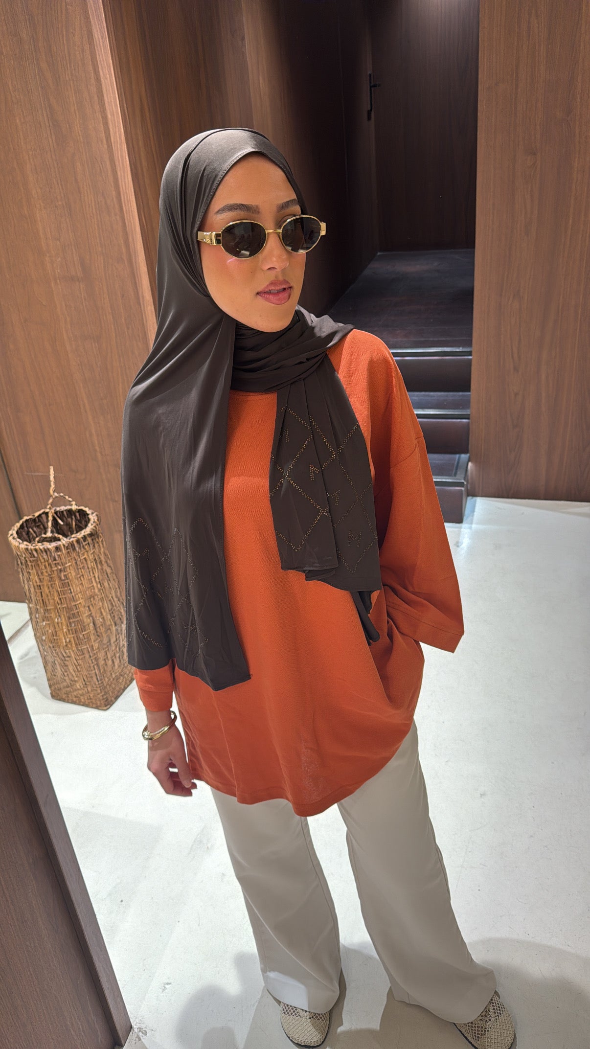 Tee shirt terracotta oversize