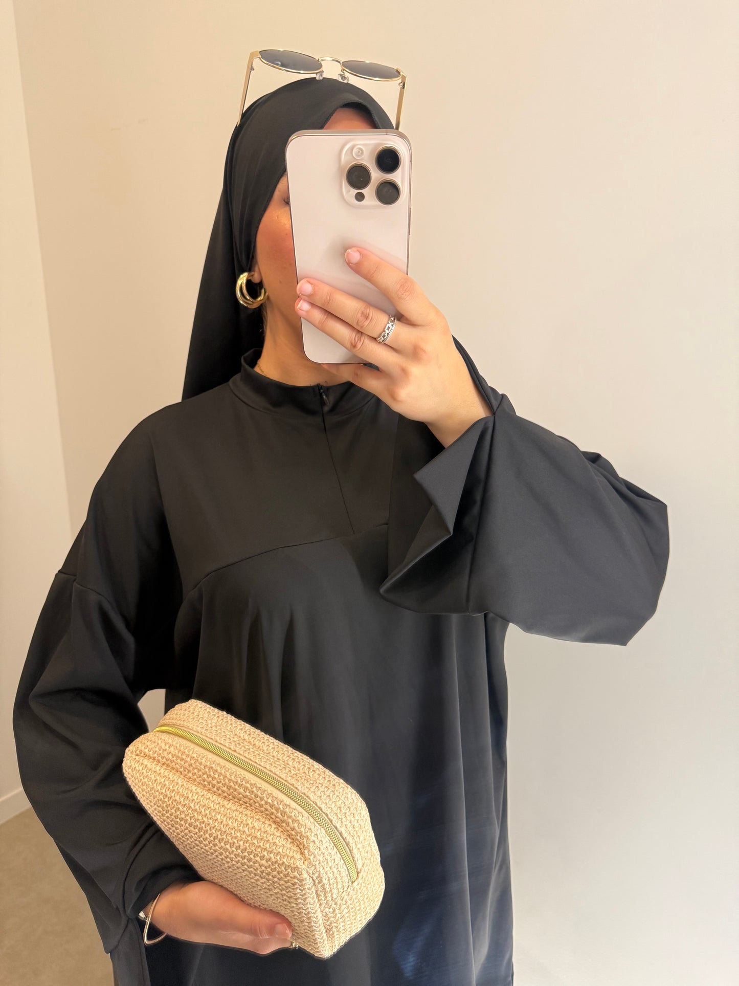 Burkini noir avec zip VOILE INCLUS