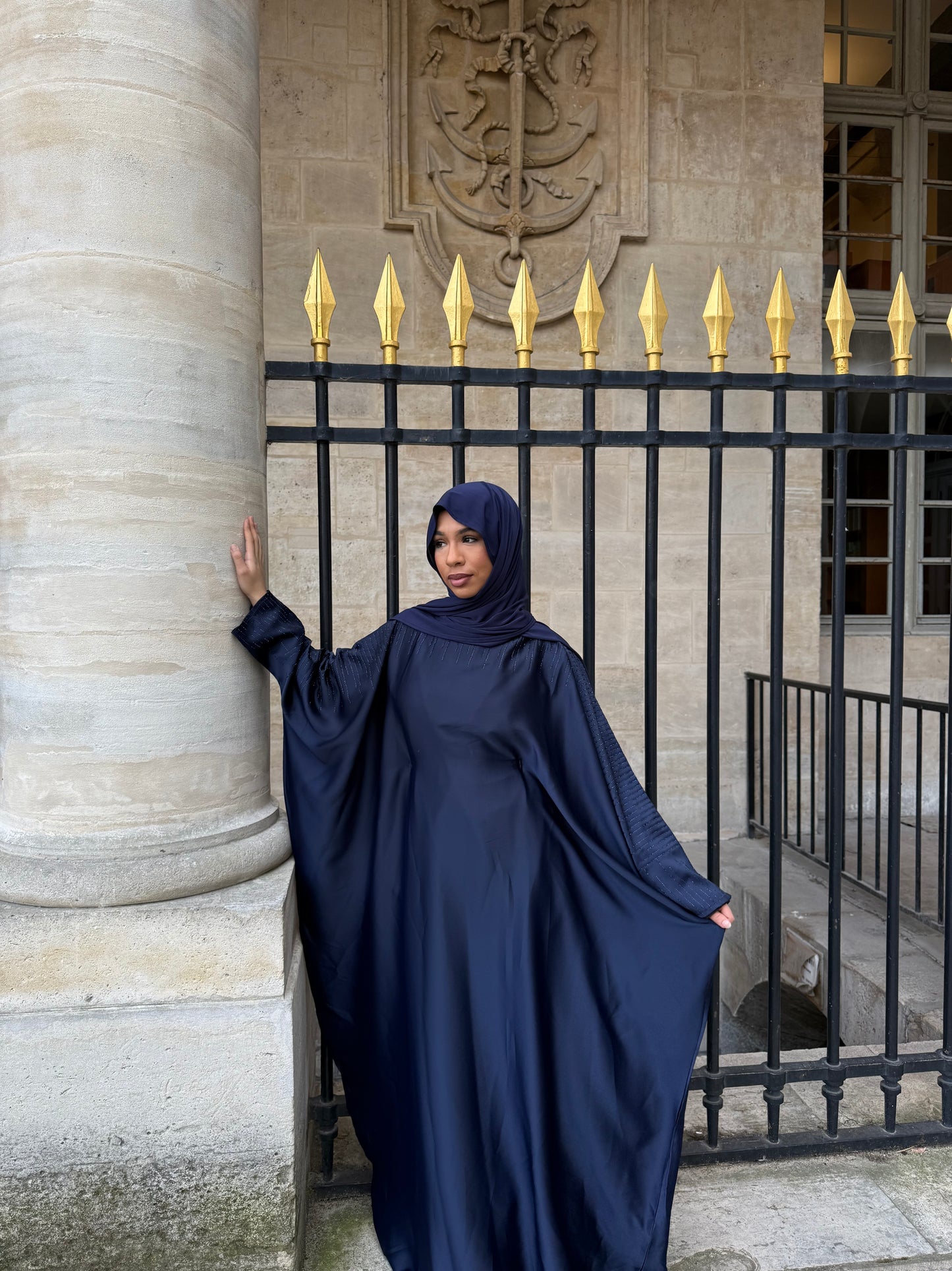 Abaya papillon bleue