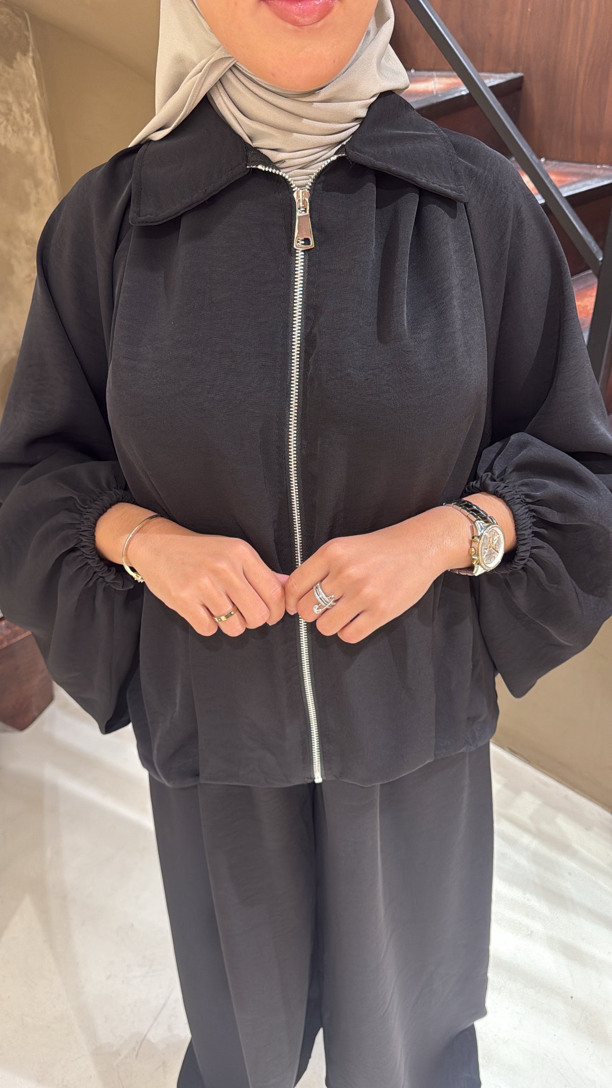 Ensemble noir oversize