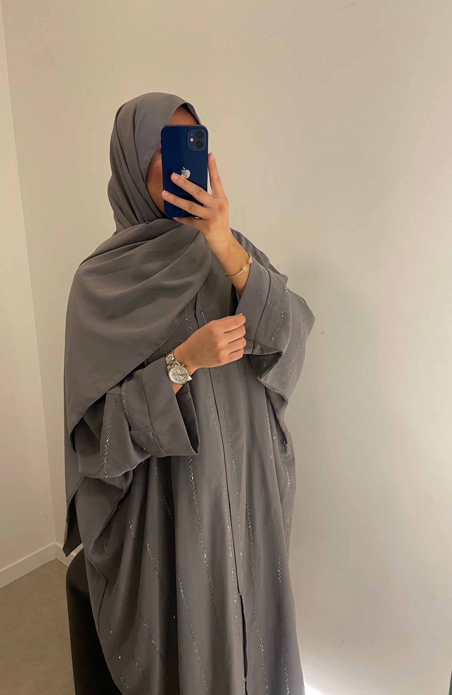 Abaya +voile gris