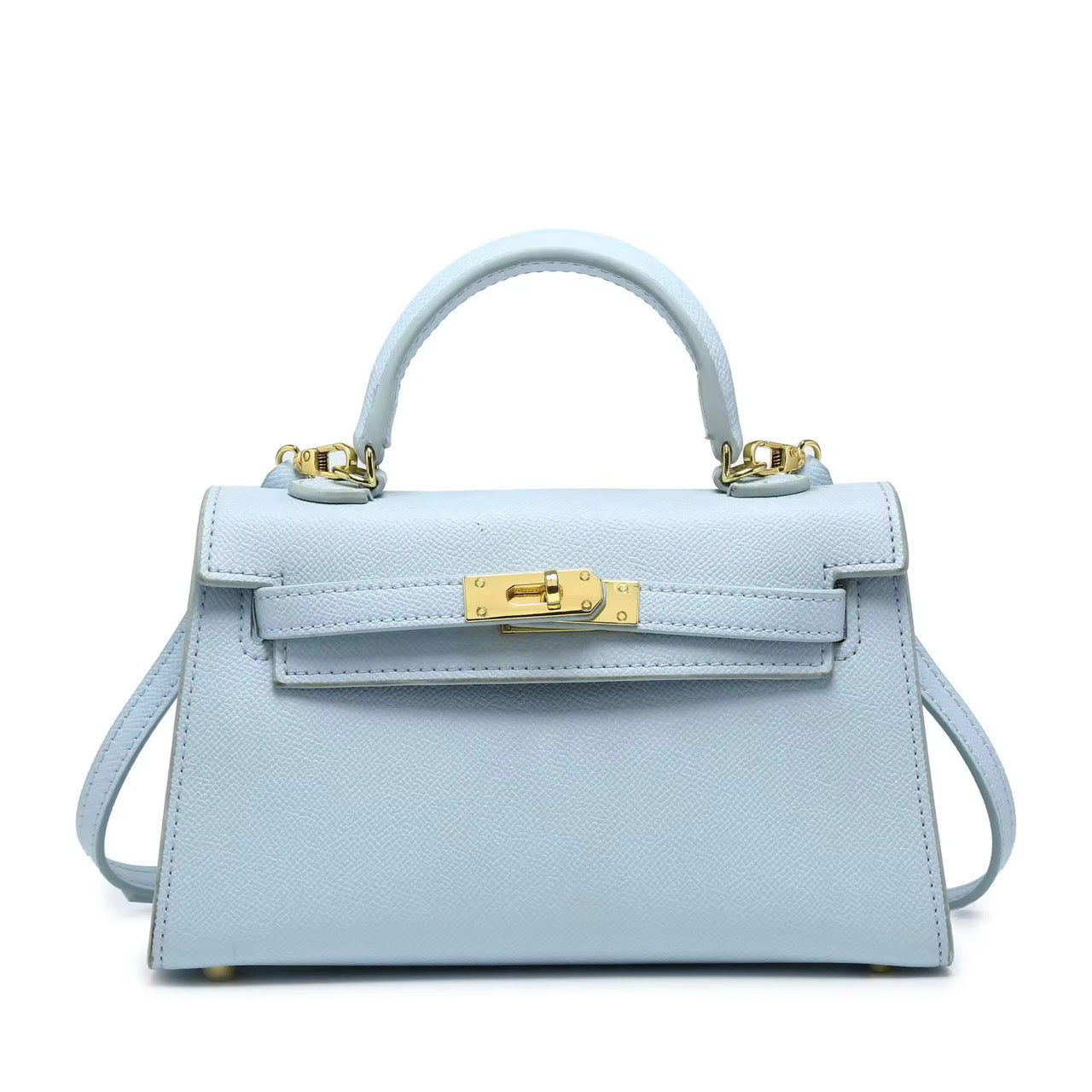 Sac SELMA bleu ciel doré