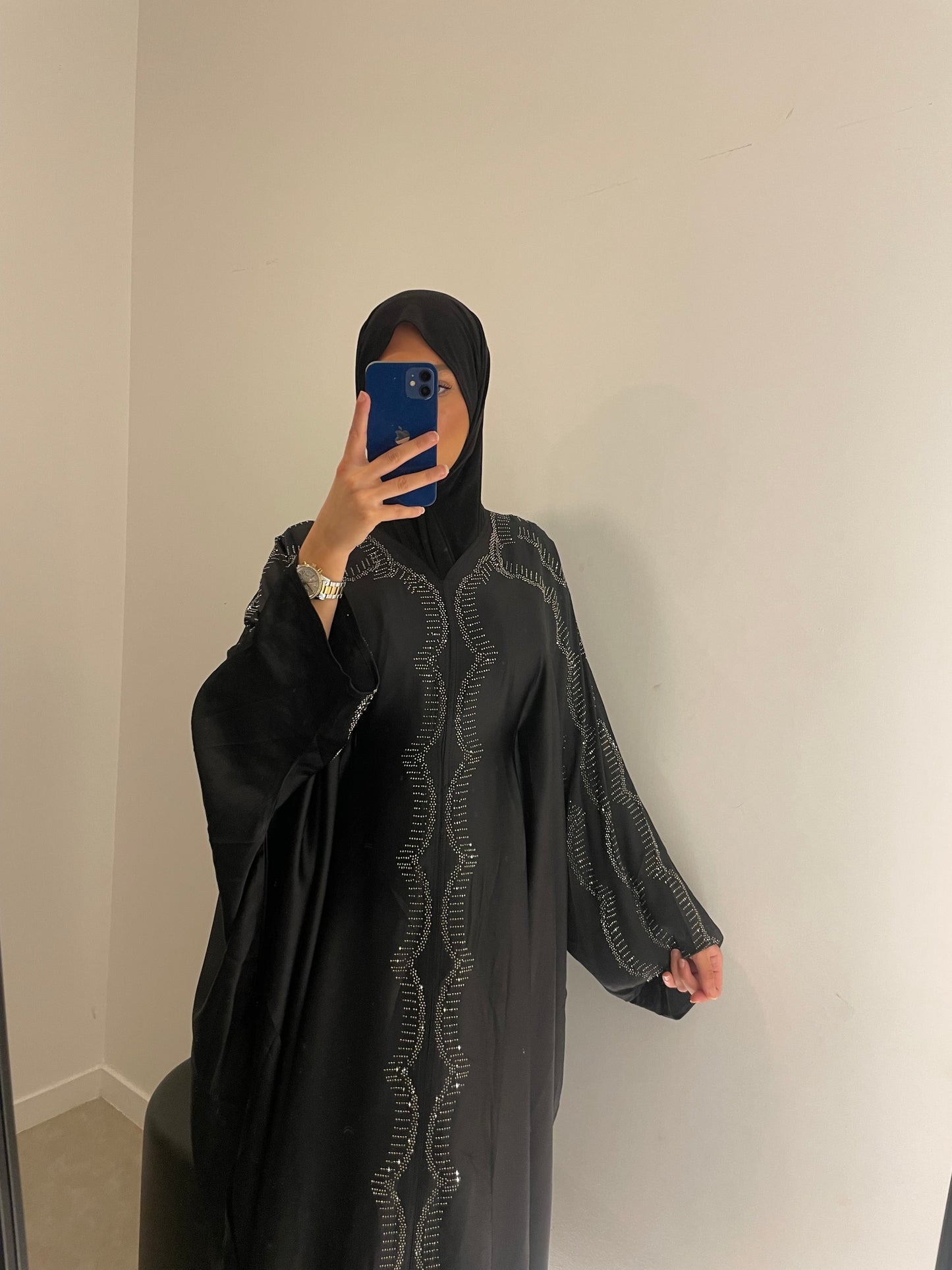 Abaya papillon noire
