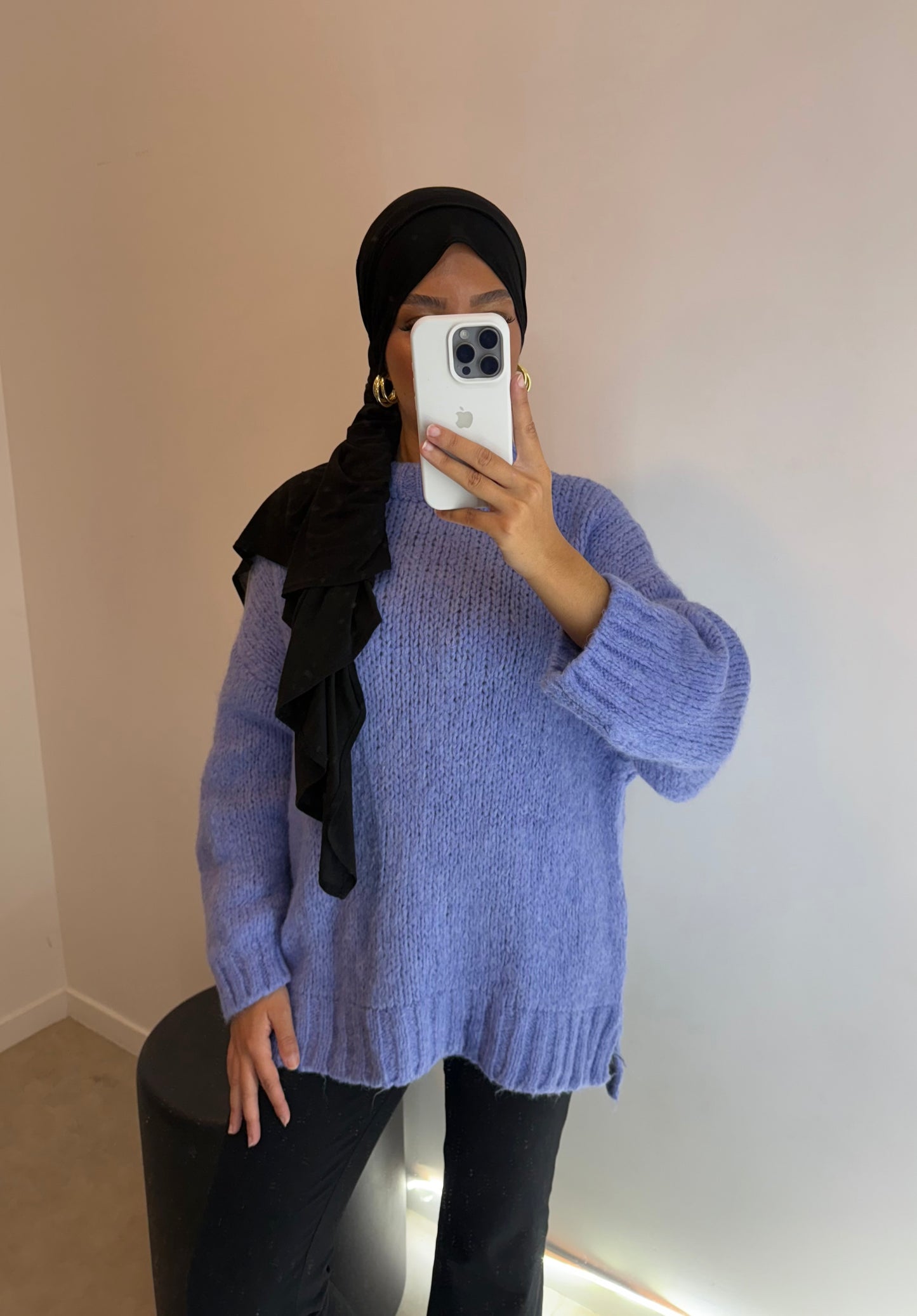 Pull oversize bleu