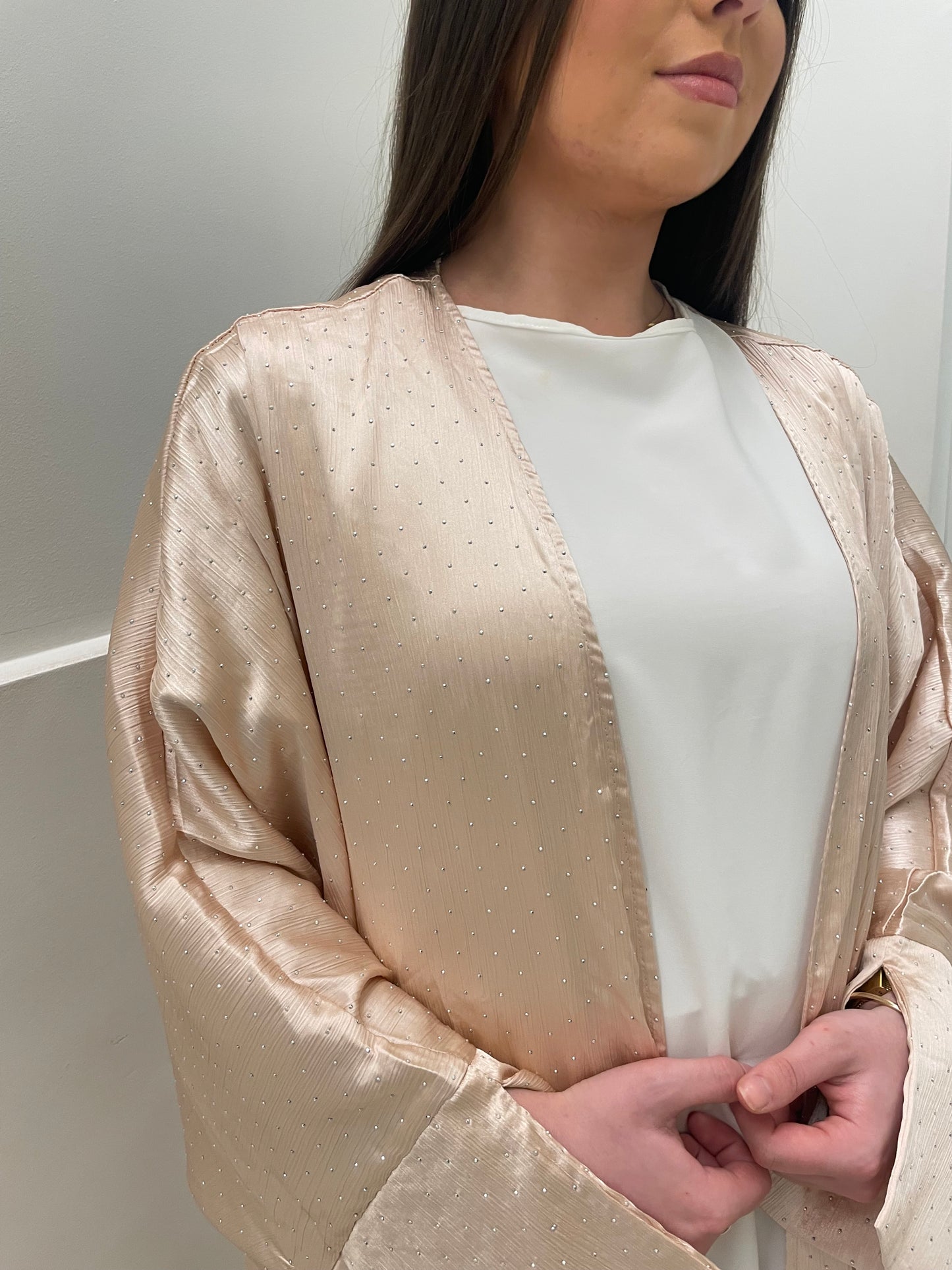 Kimono strass pêche