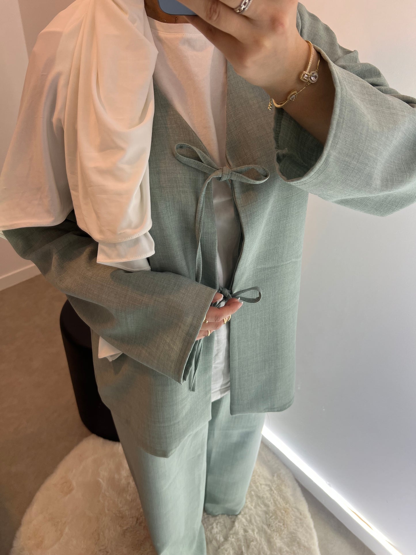Ensemble top pantalon bleu