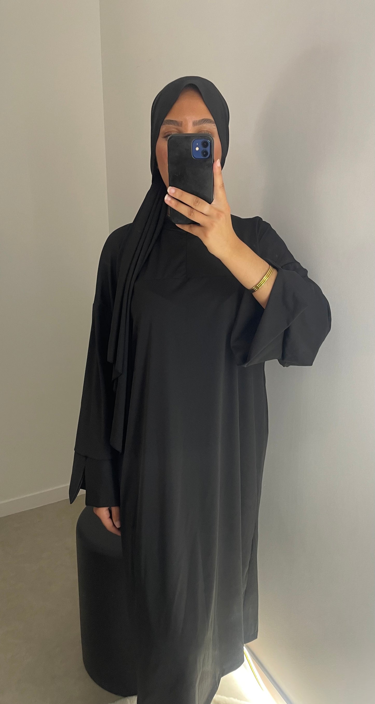 Burkini long noir avec zip VOILE INCLUS