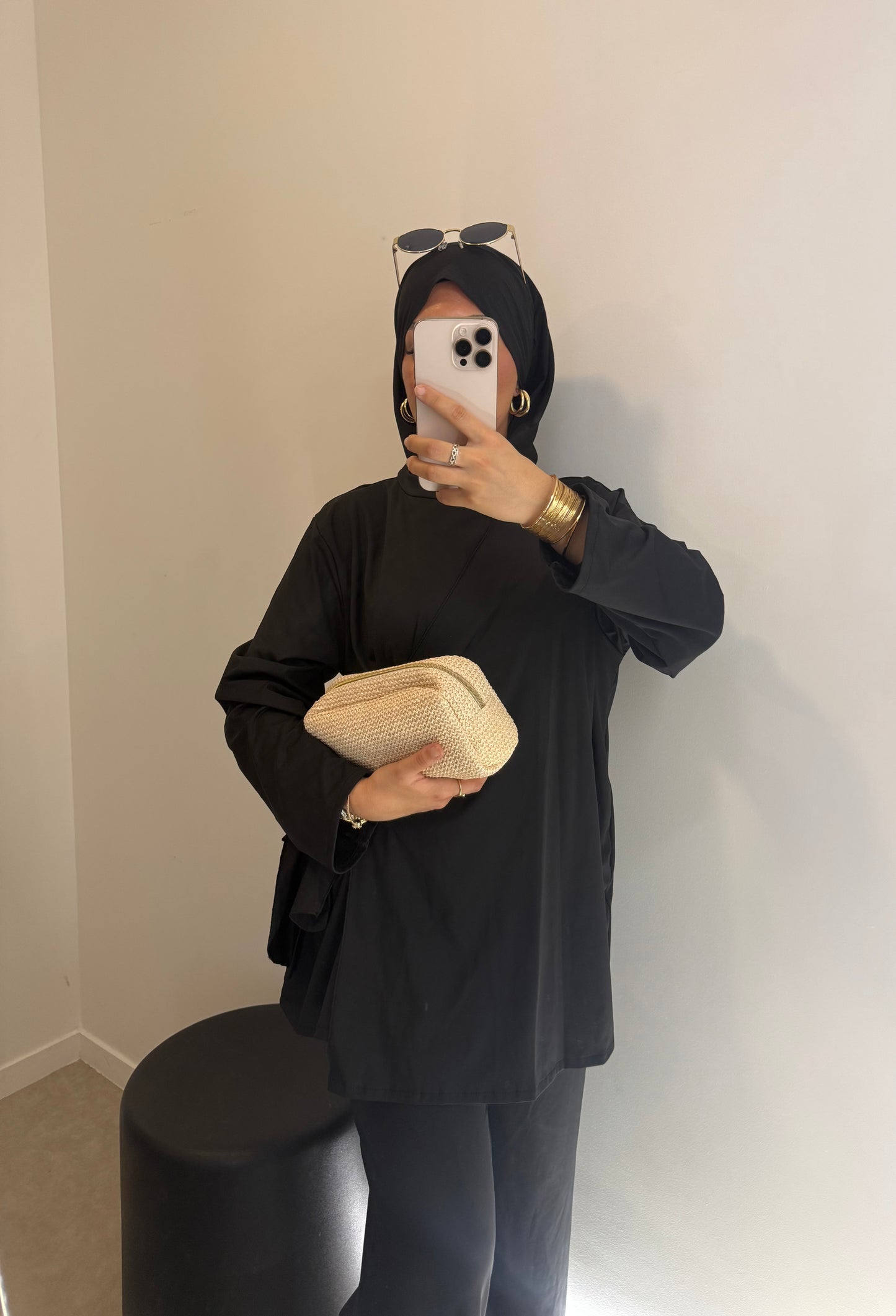 Burkini noir avec noeud VOILE INCLUS