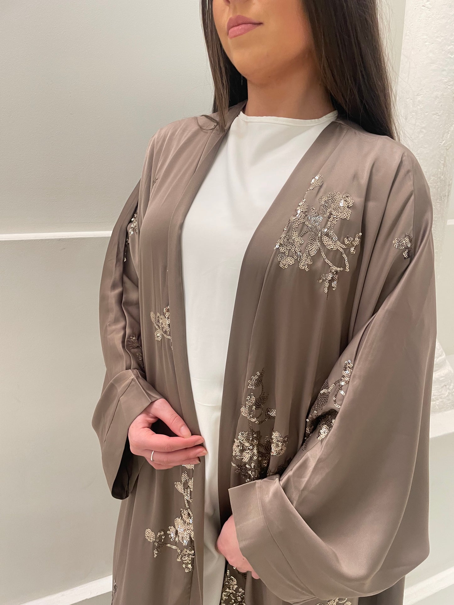 Kimono strass nude