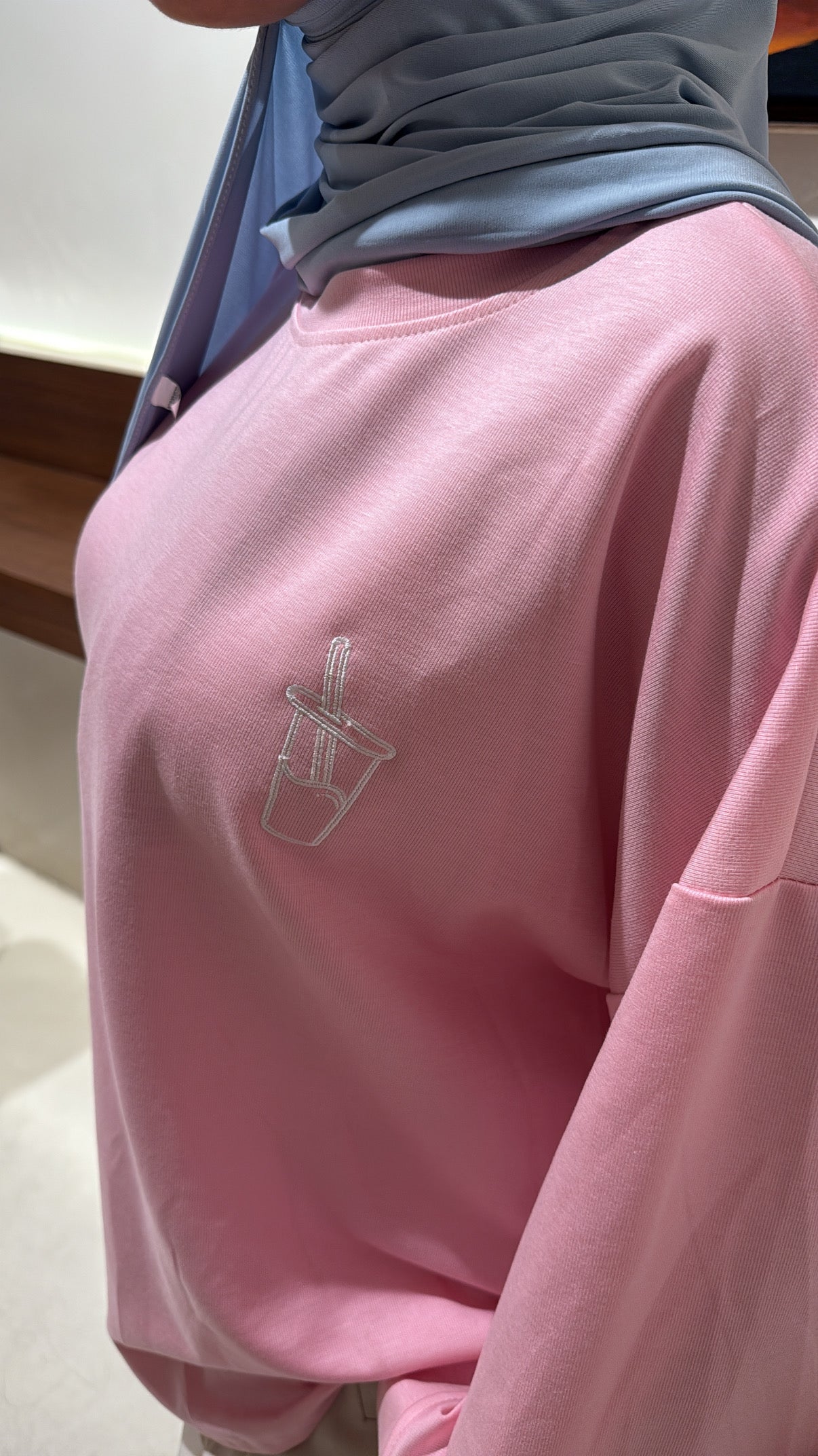 Tee shirt matcha rose