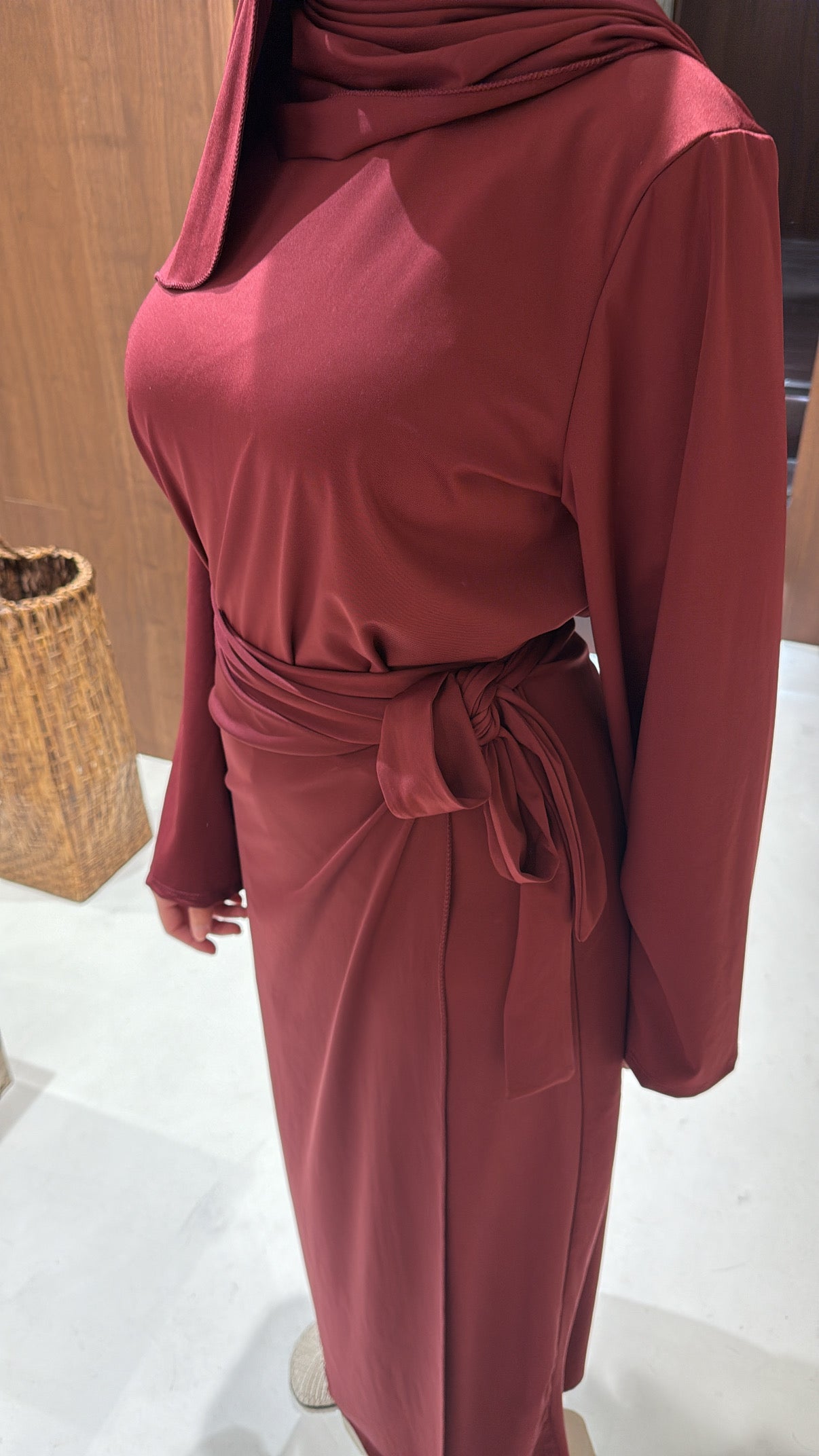Burkini 4 pièces bordeaux