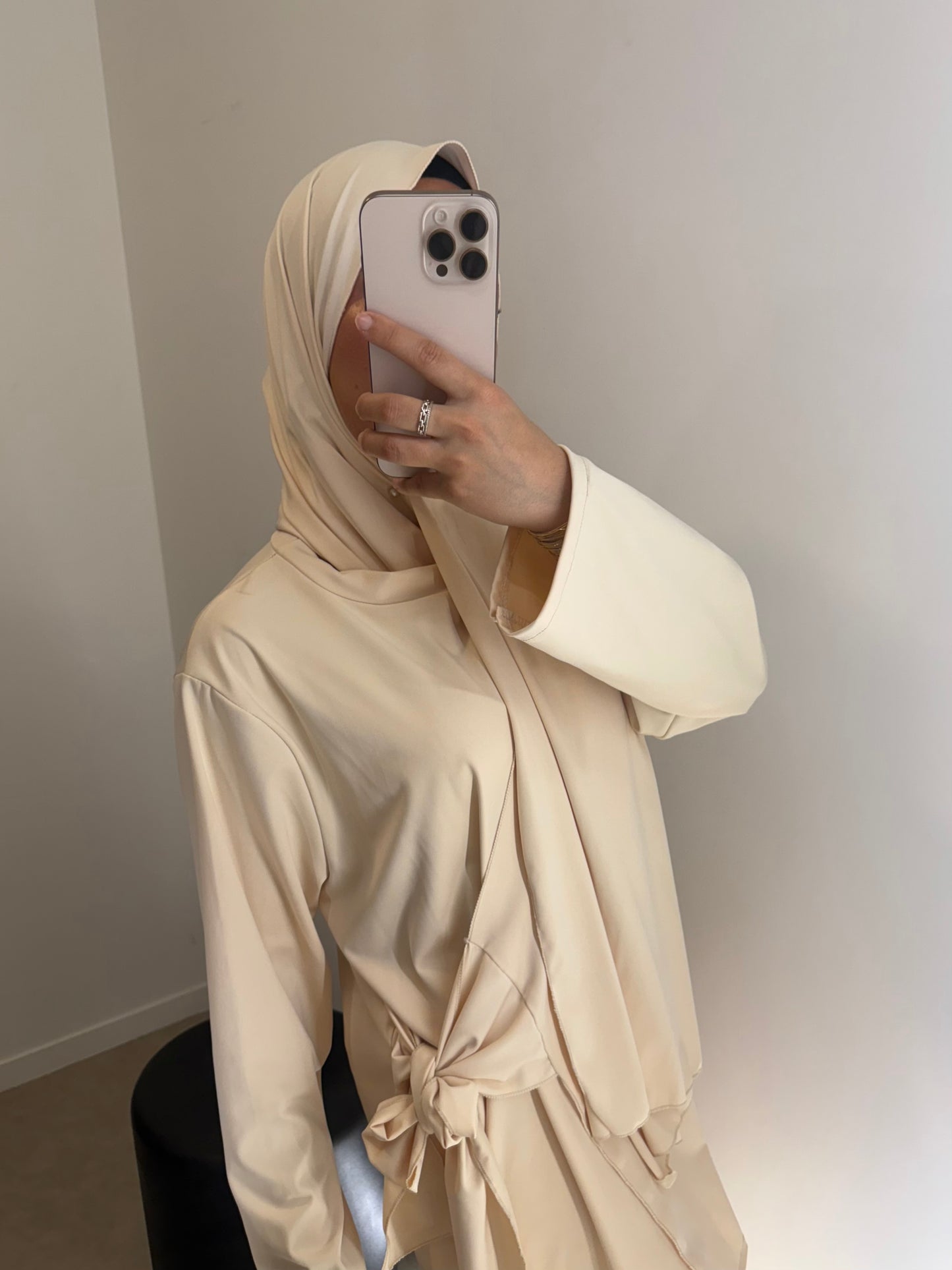 Burkini beige avec noeud VOILE INCLUS