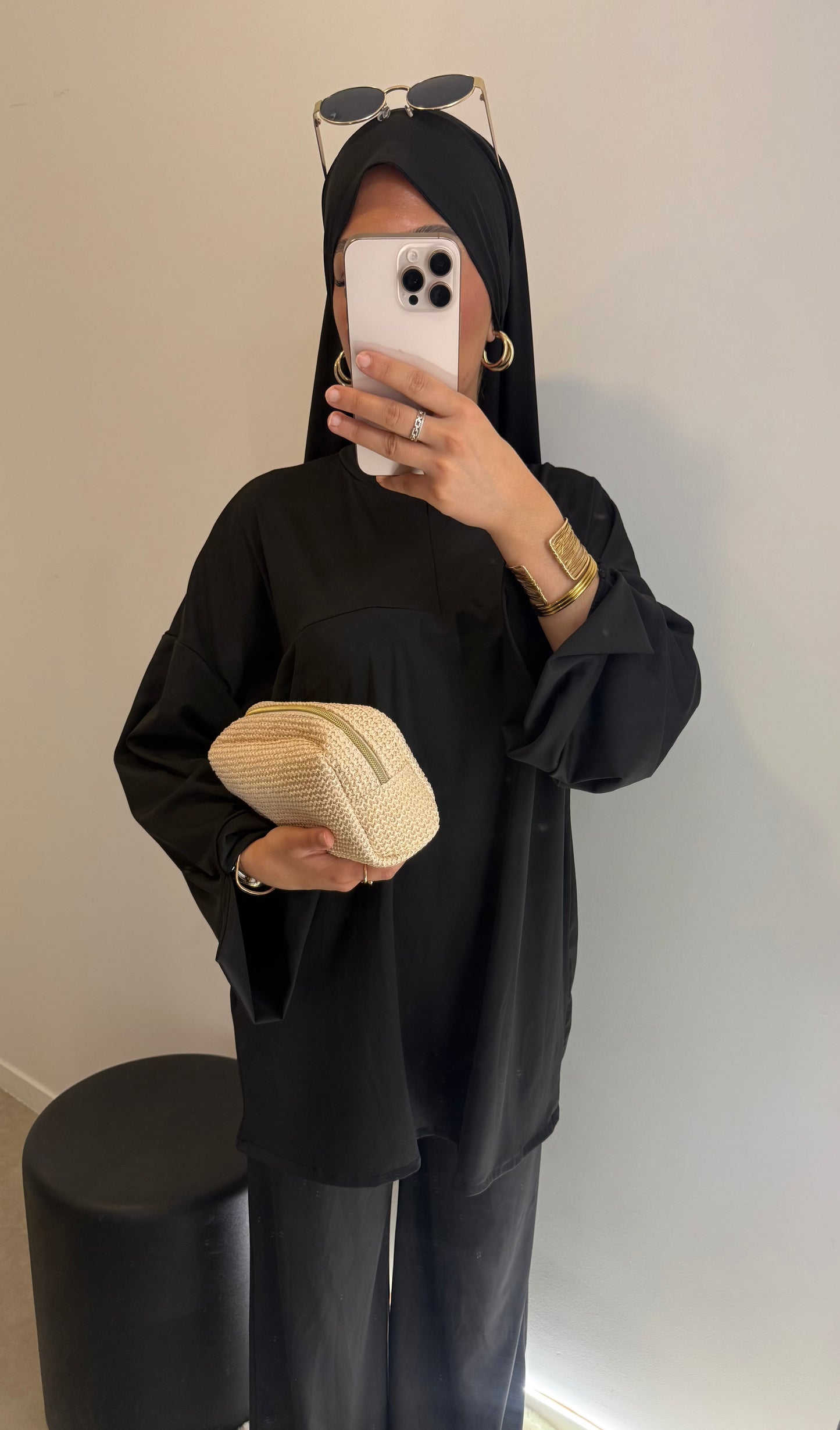 Burkini noir avec zip VOILE INCLUS