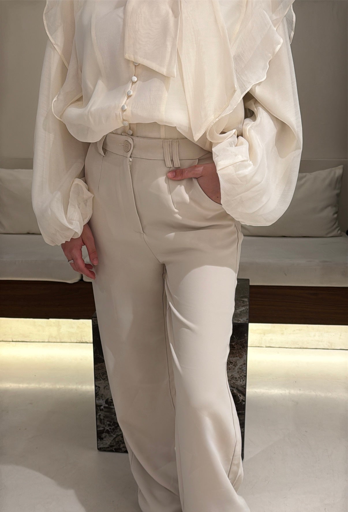 Pantalon crème