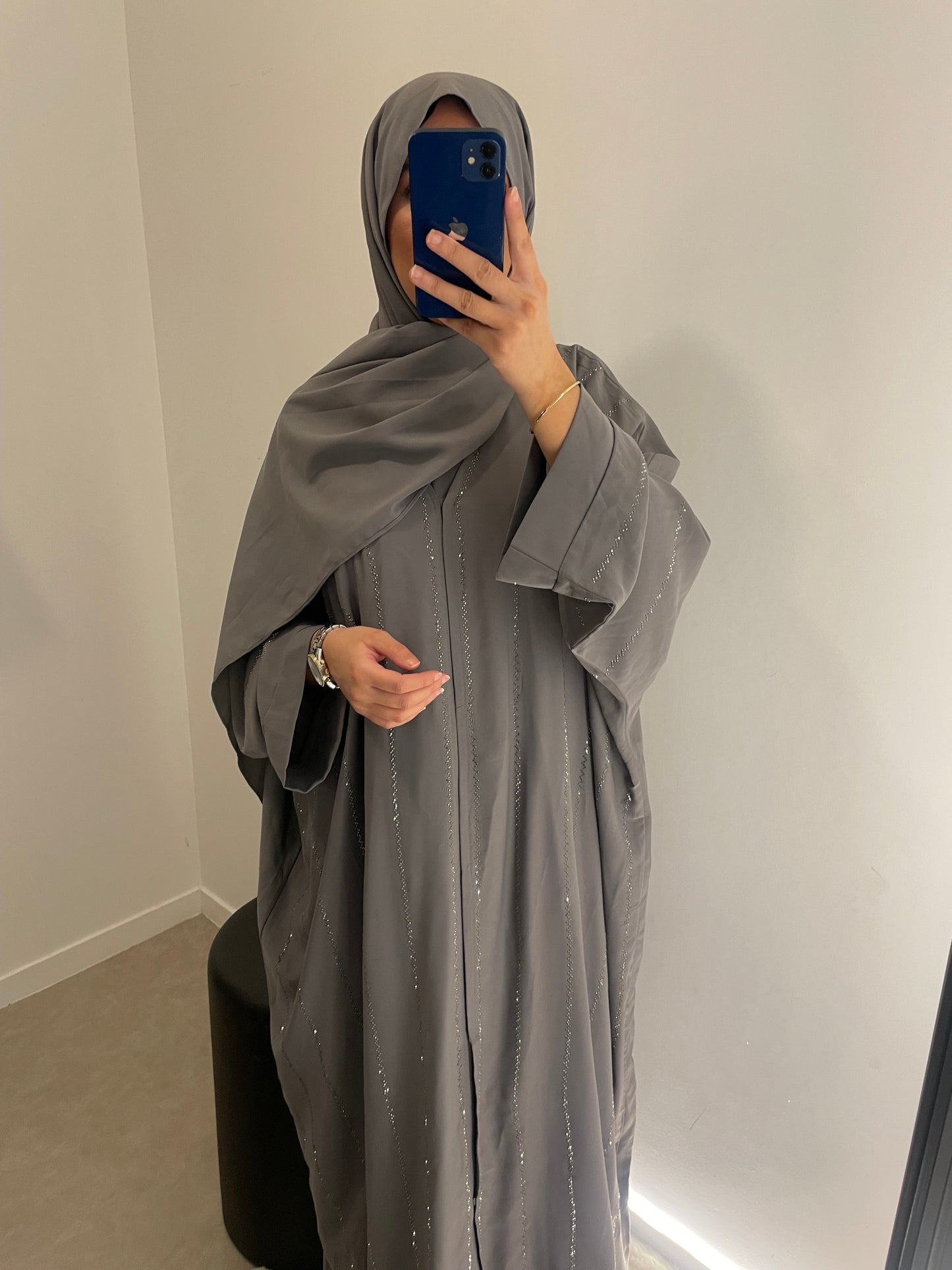 Abaya +voile gris