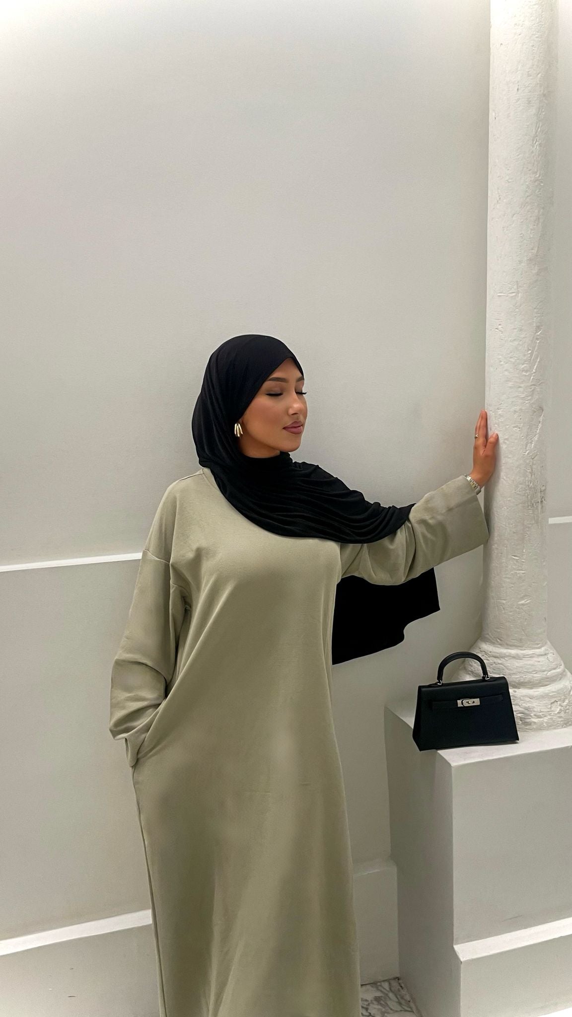 Robe vert olive