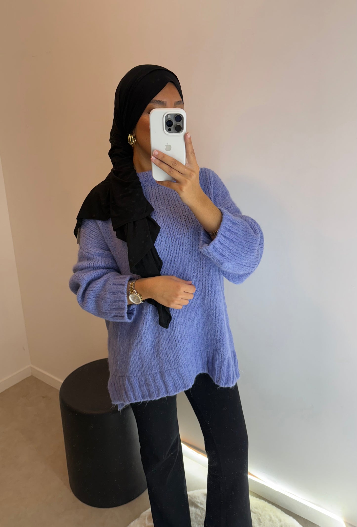 Pull oversize bleu