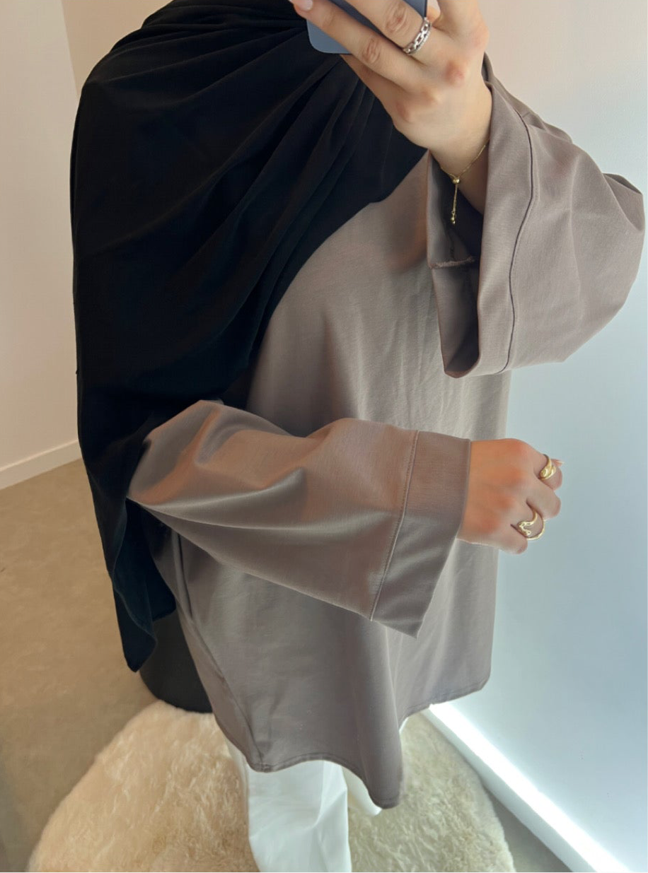 Tee shirt oversize nude