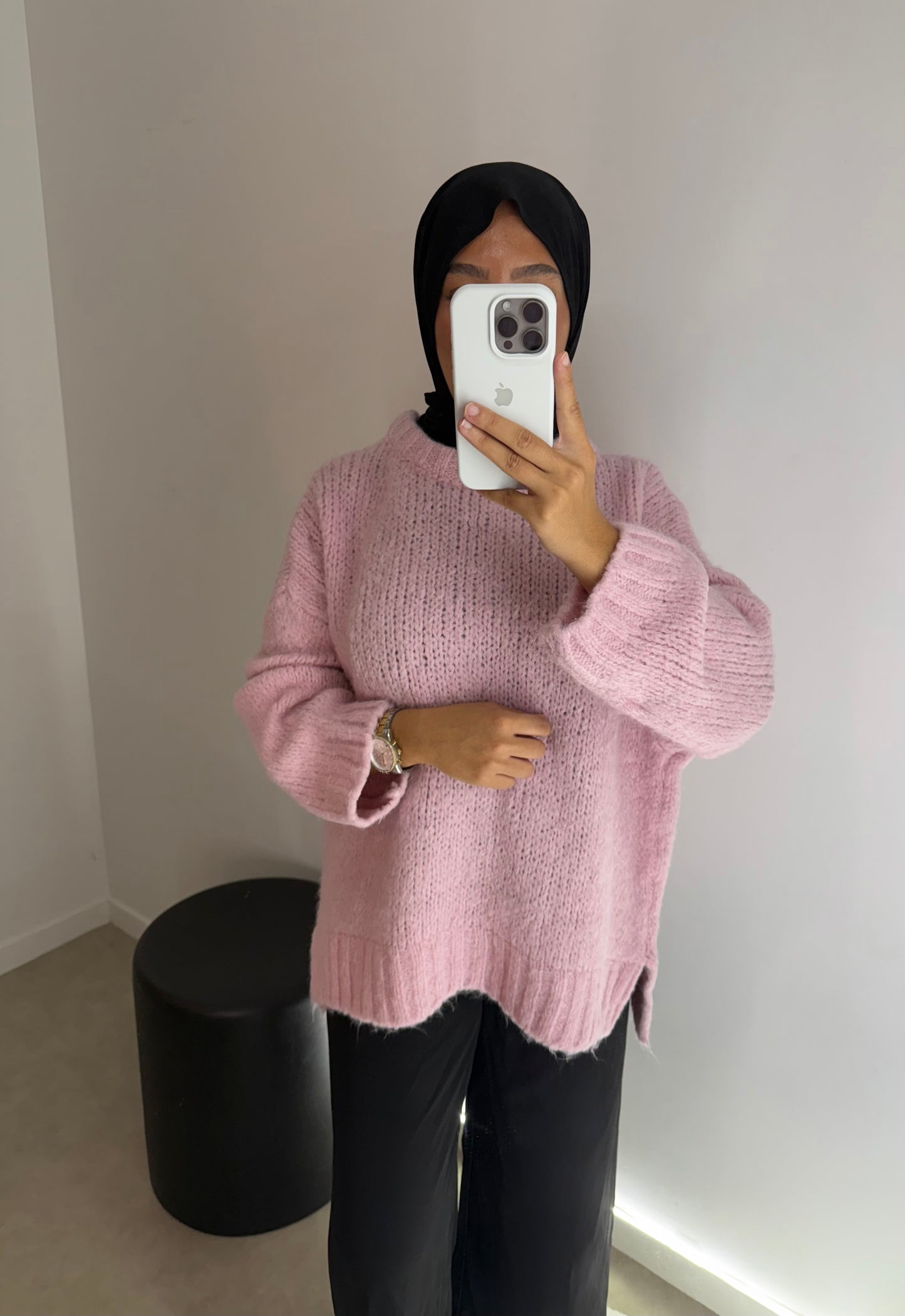Pull oversize rose