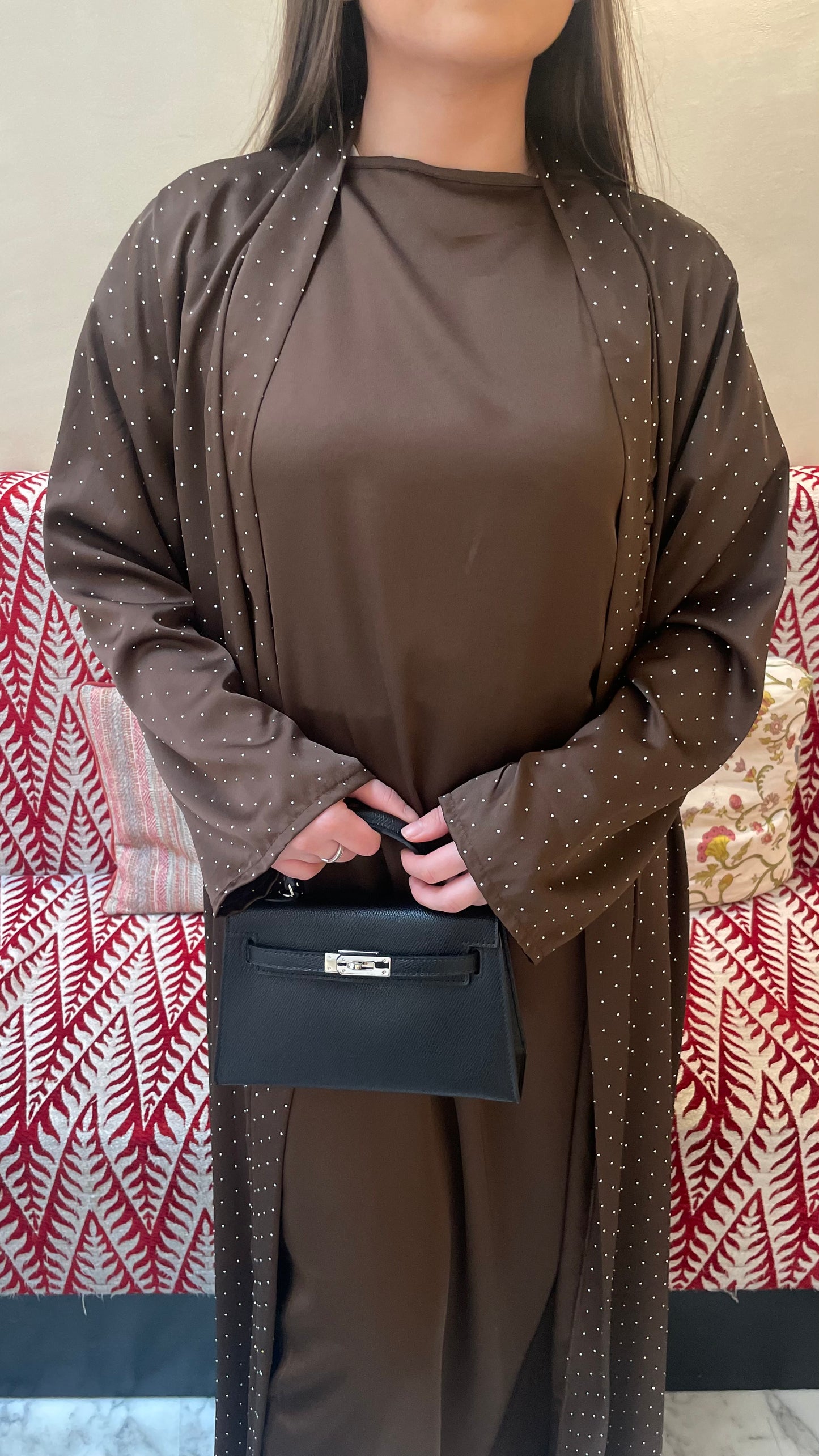 Ensemble kimono marron