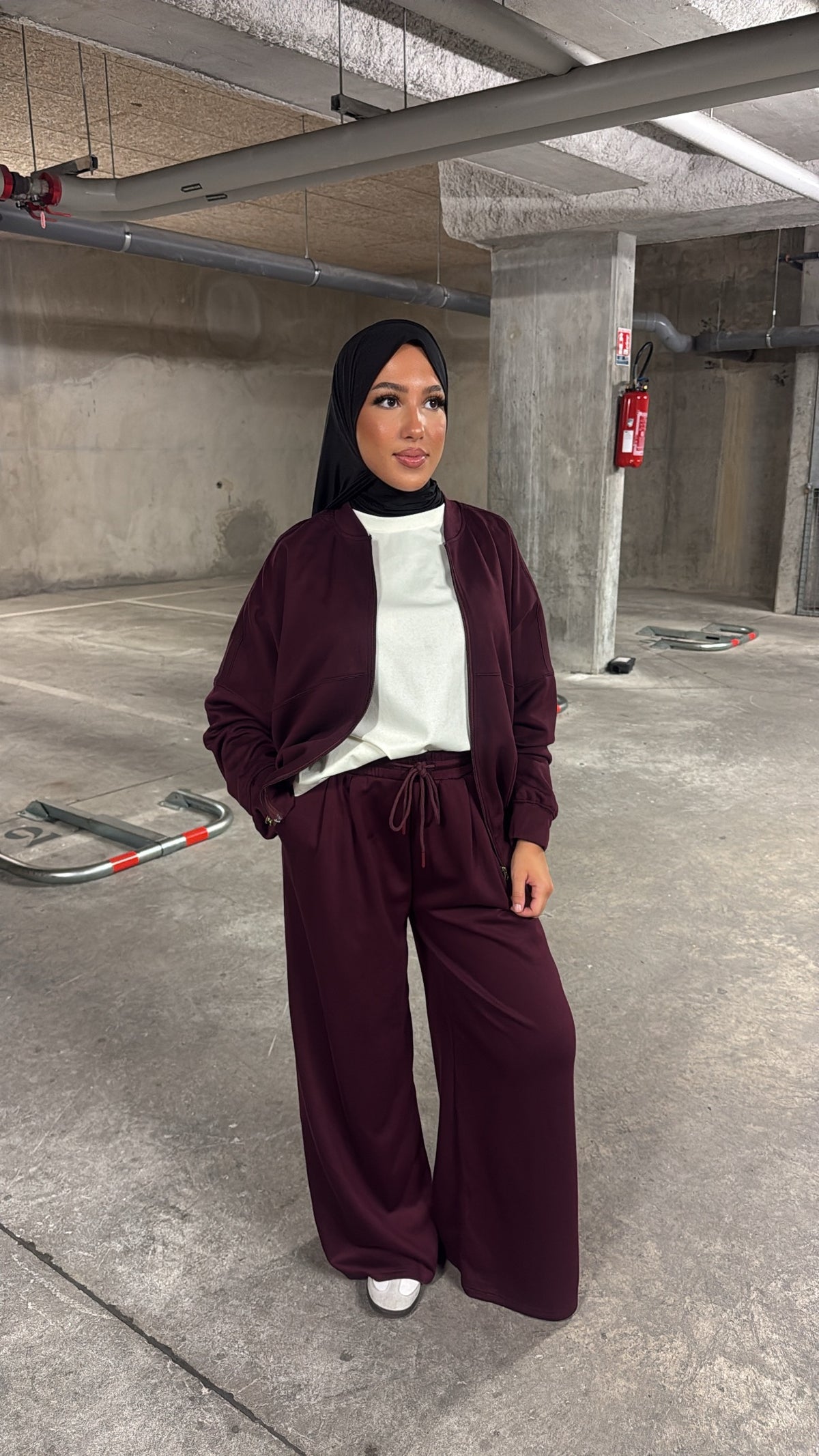 Ensemble gilet prune