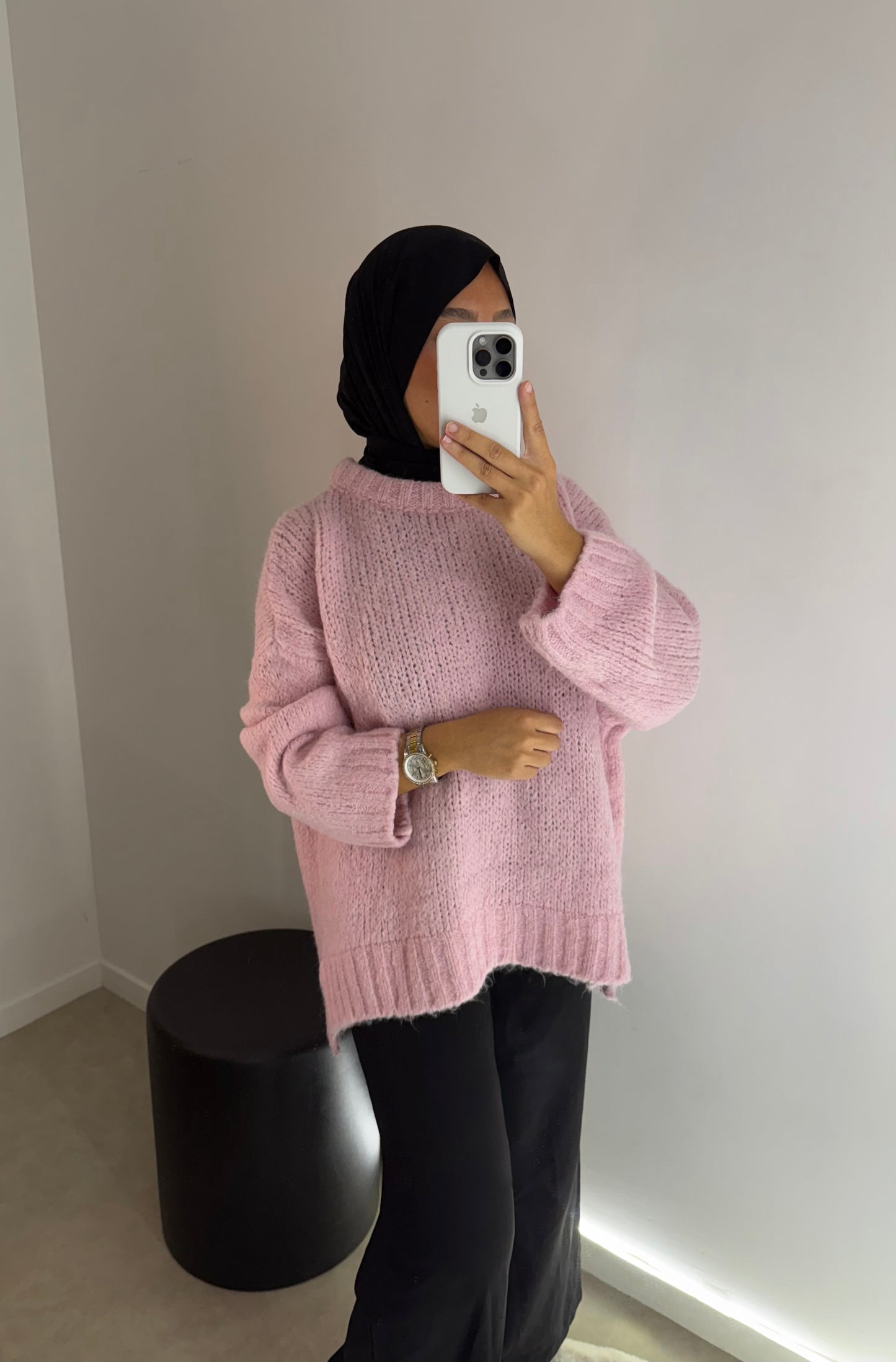 Pull oversize rose