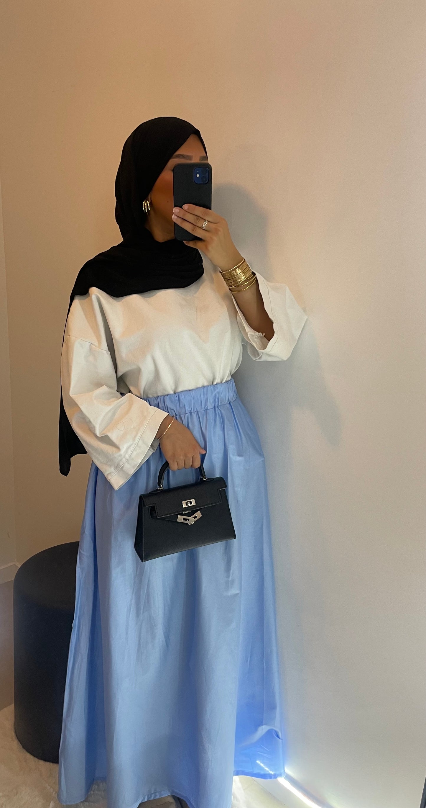 Jupe BLEUE avec poche