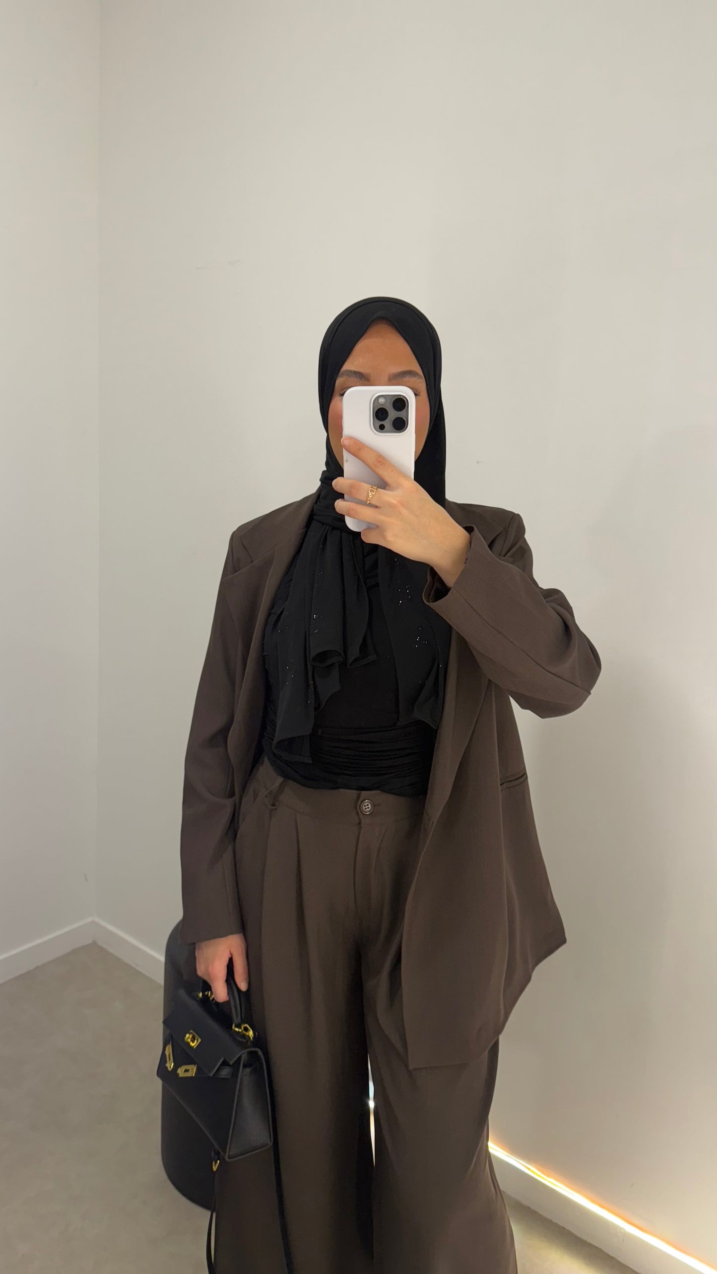 Ensemble blazer croisé chocolat