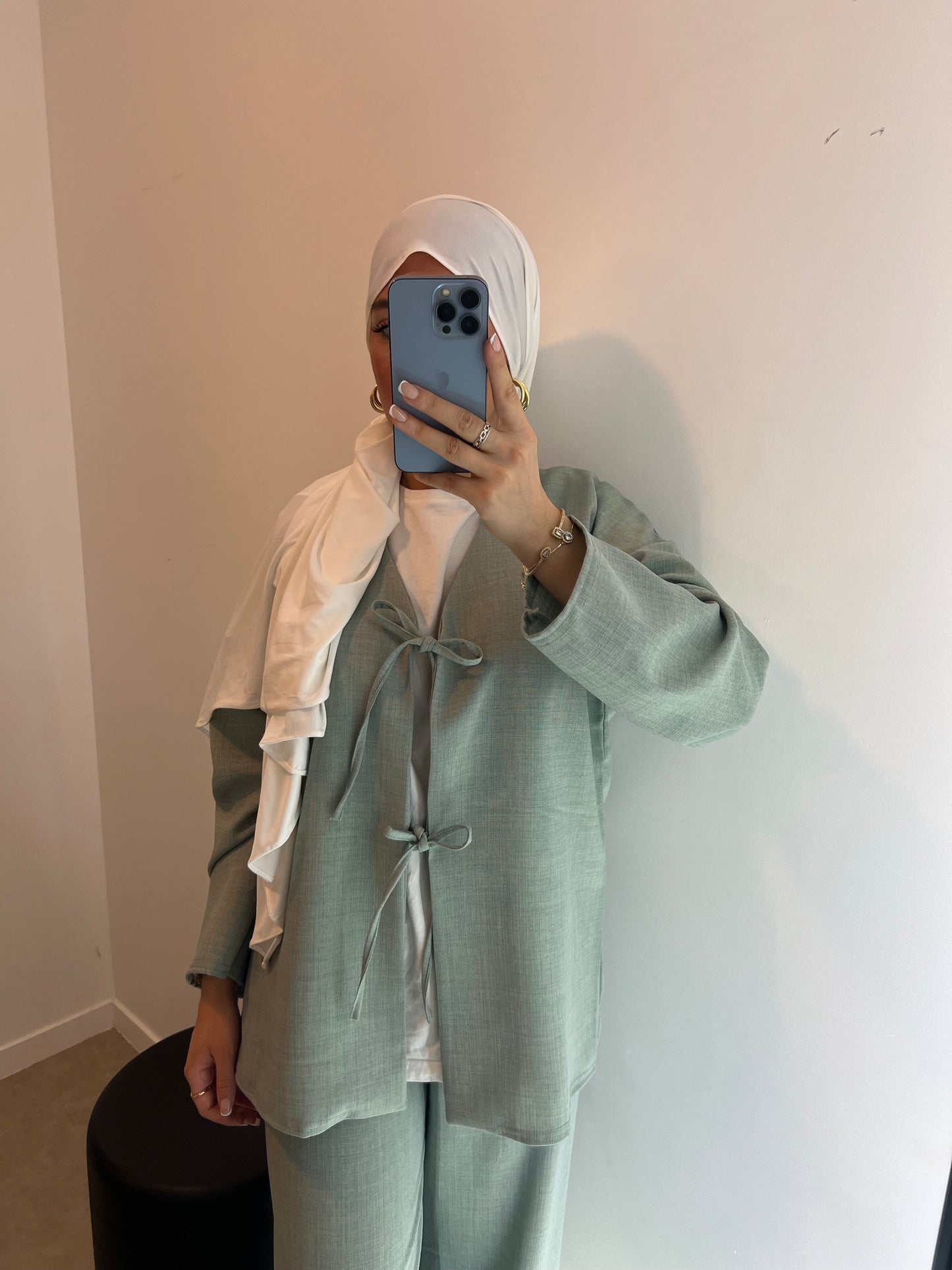 Ensemble top pantalon bleu