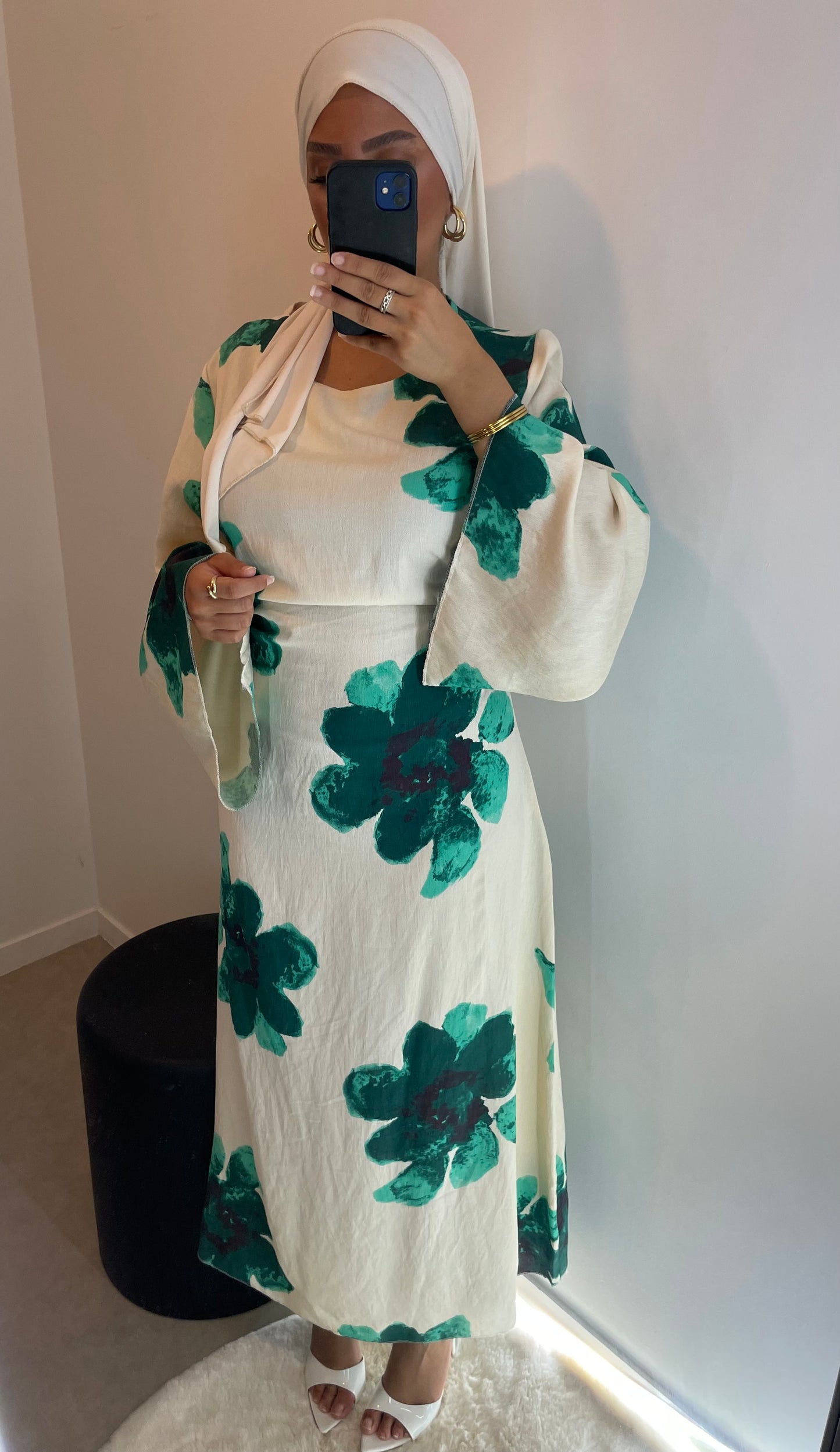 Robe fleurie VERTE