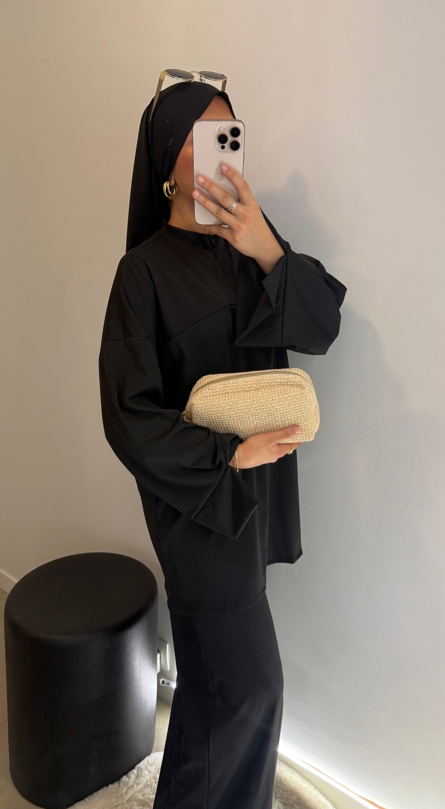 Burkini noir avec zip VOILE INCLUS