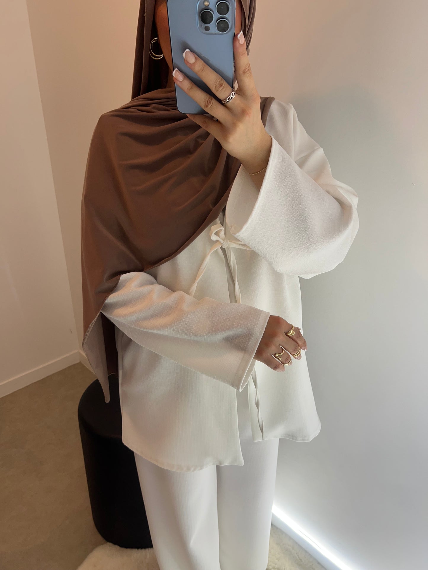 Ensemble top pantalon blanc