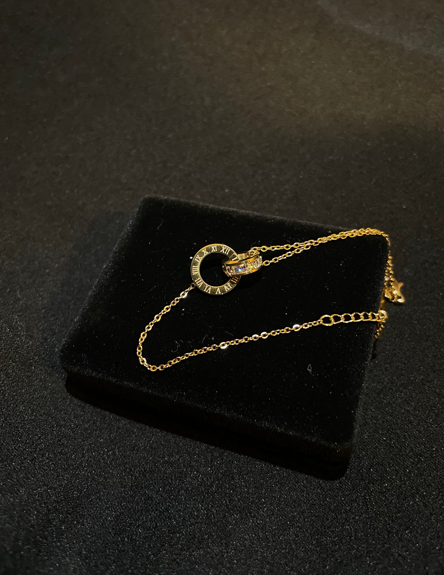 Ensemble collier et bracelet Éternité Dorée
