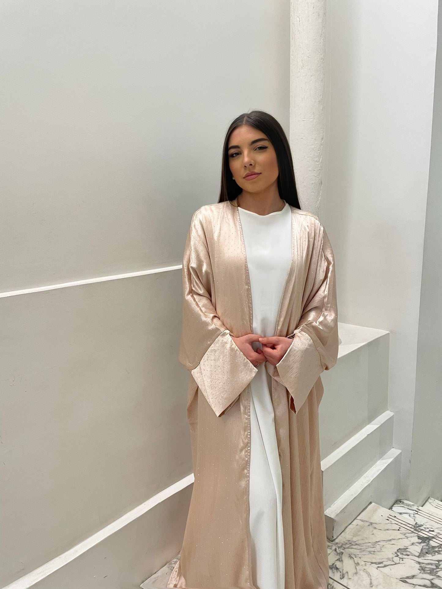 Kimono strass pêche