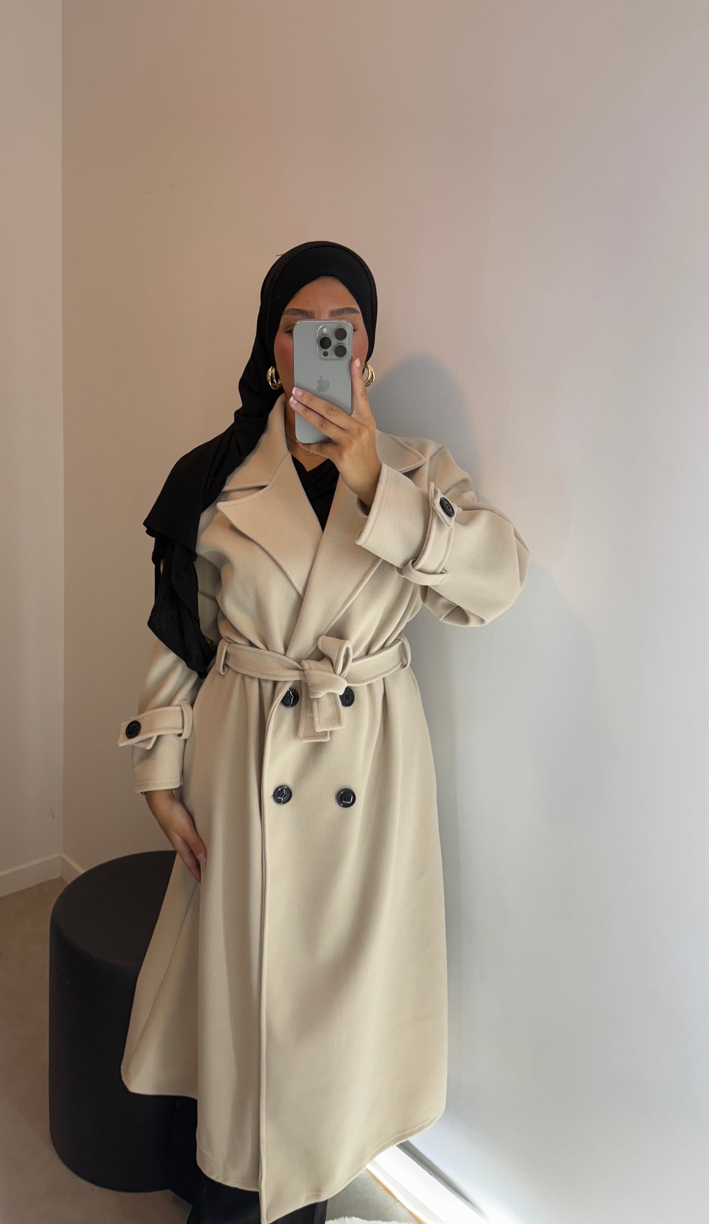 Manteau trench crème