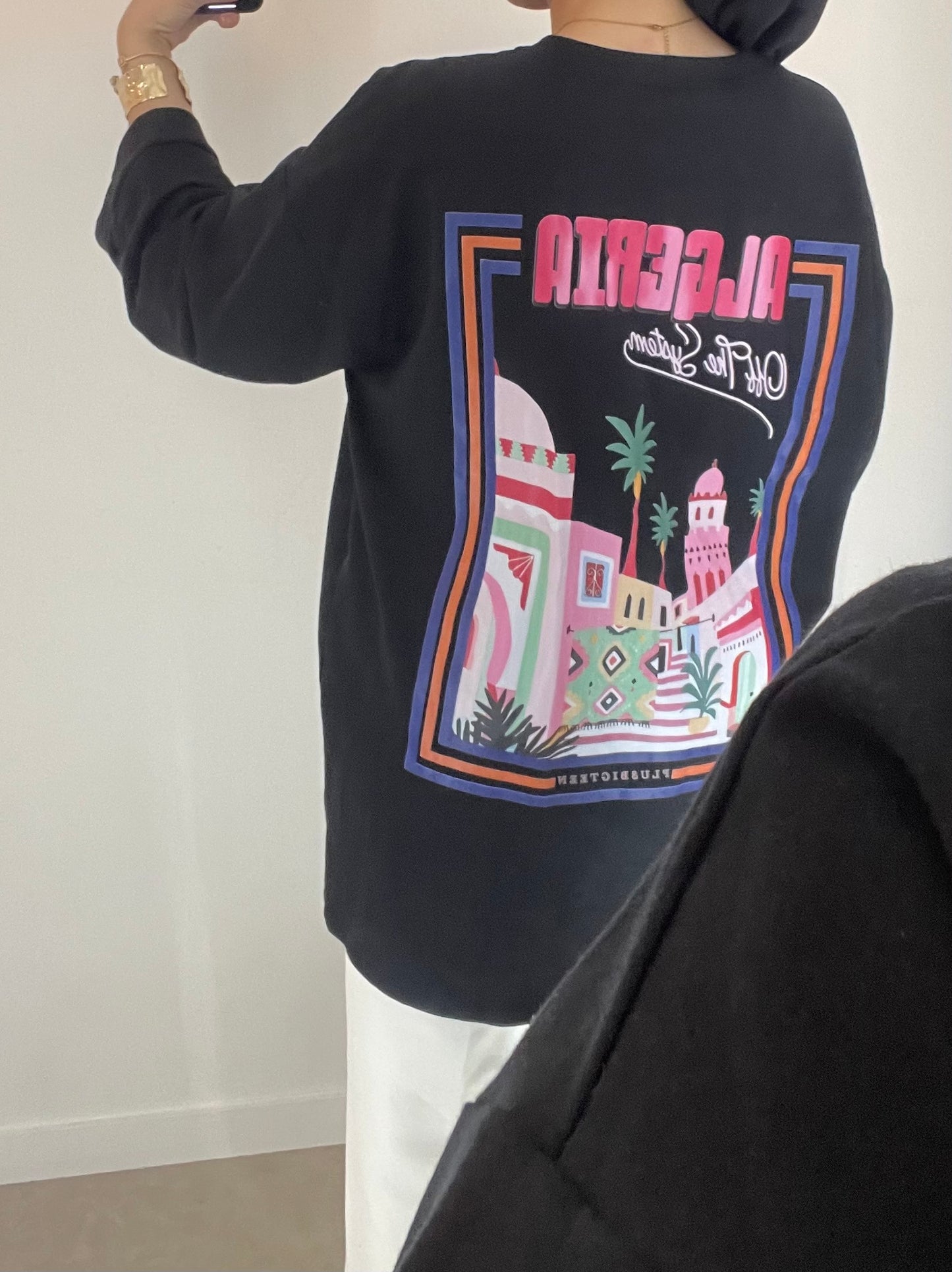 Tee shirt oversize noir ALGÉRIE