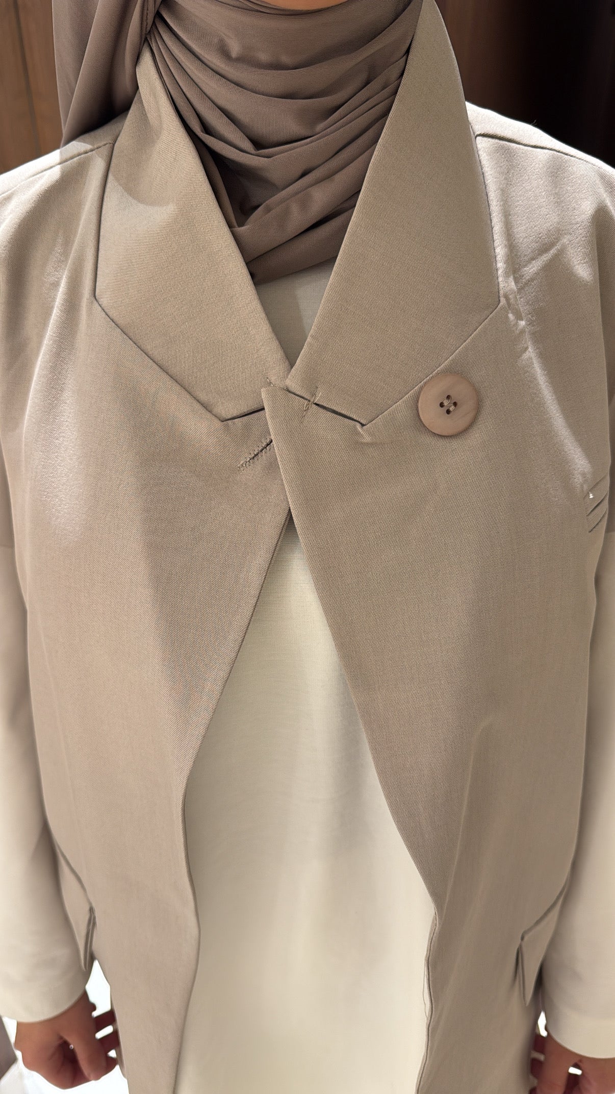 Blazer sans manche taupe