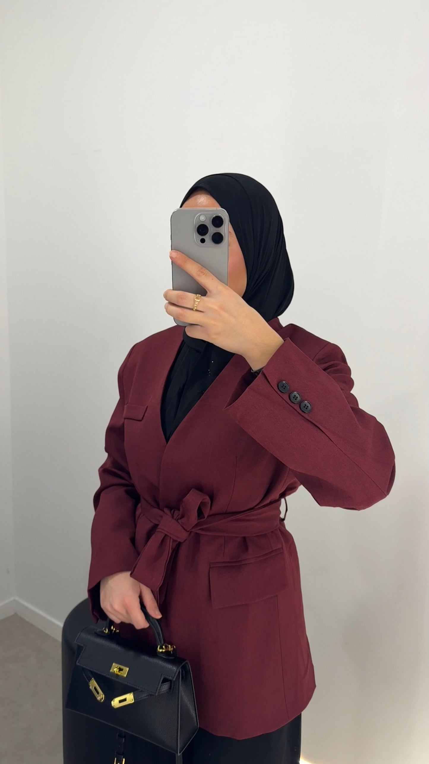 Blazer cintré bordeaux