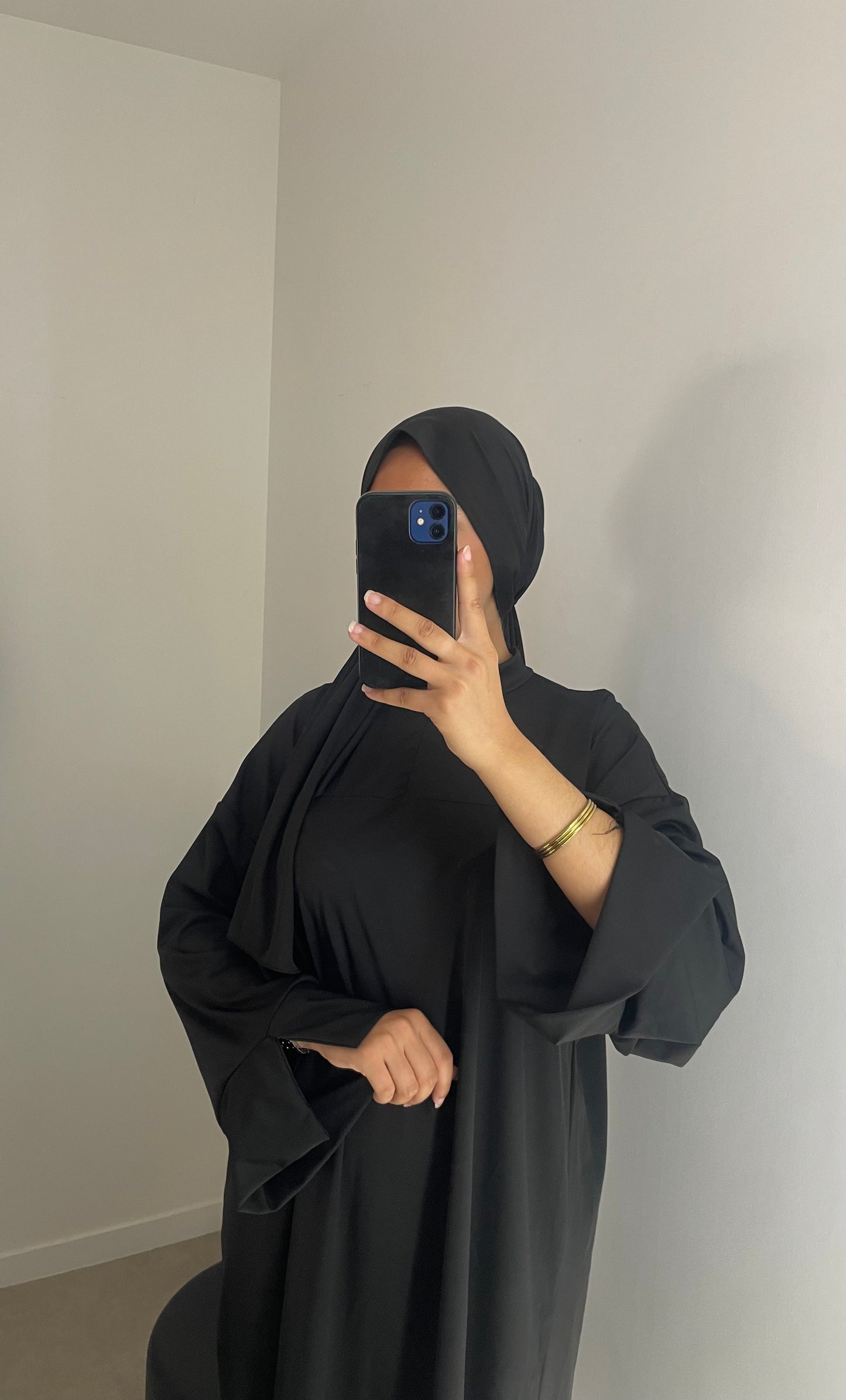 Burkini long noir avec zip VOILE INCLUS