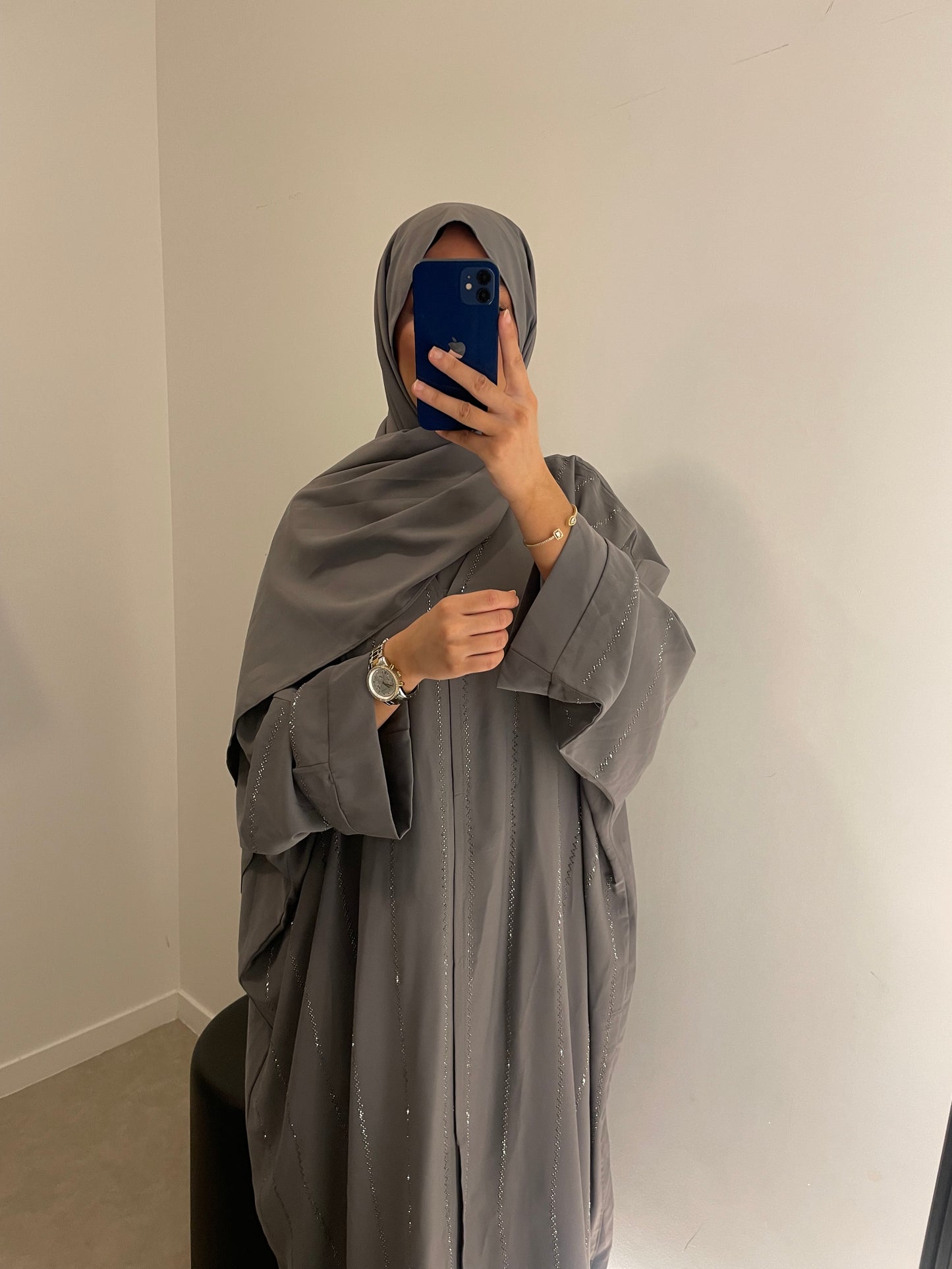 Abaya +voile gris