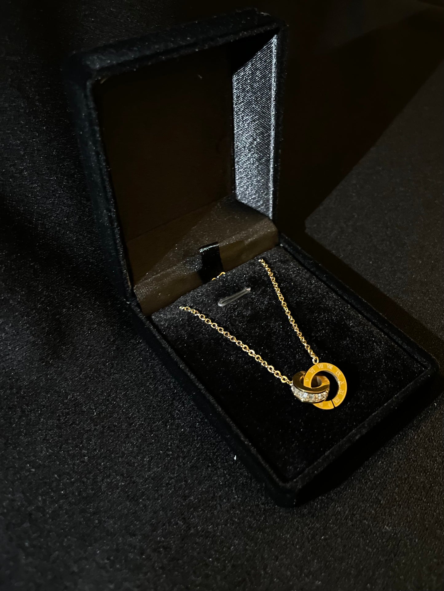 Ensemble collier et bracelet Éternité Dorée