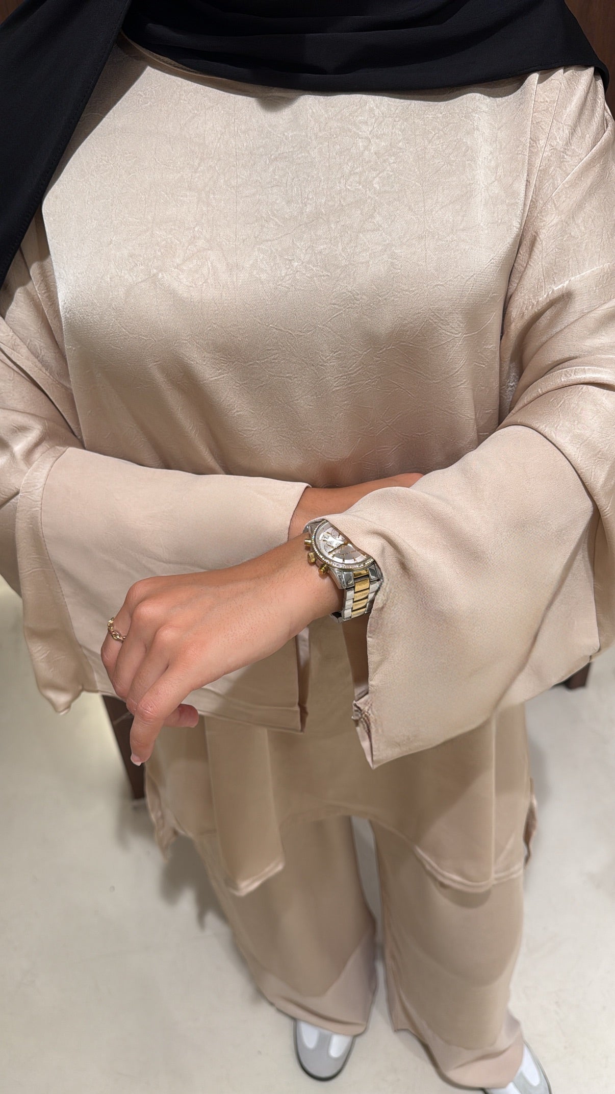 Ensemble satinée beige