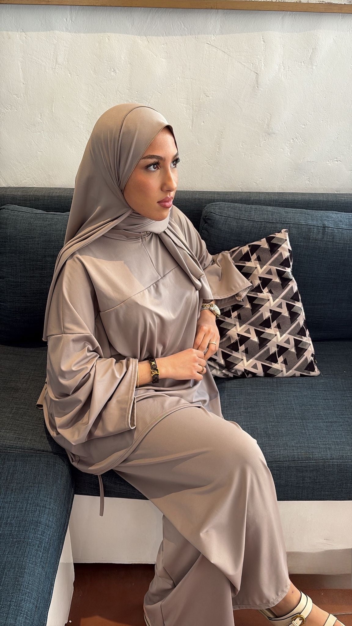 Burkini 3 pièces taupe
