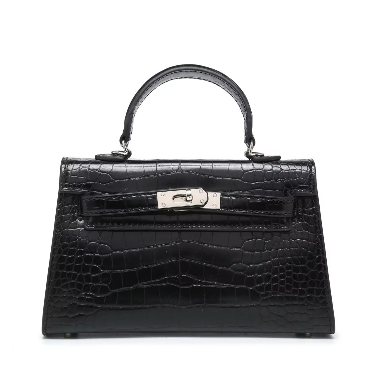 Sac SELMA noir effet croco