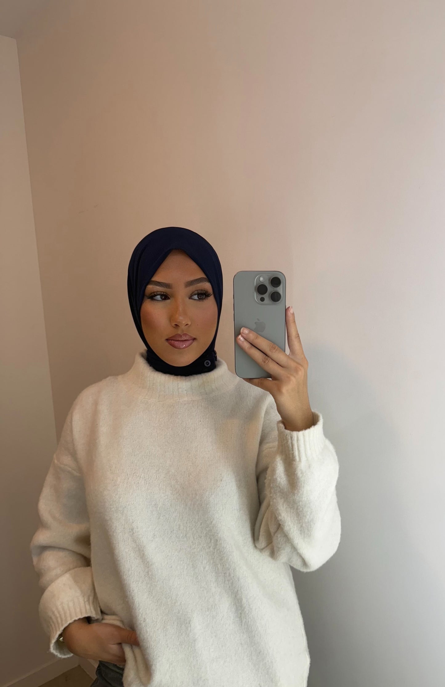 Hijab cagoule bleu marine