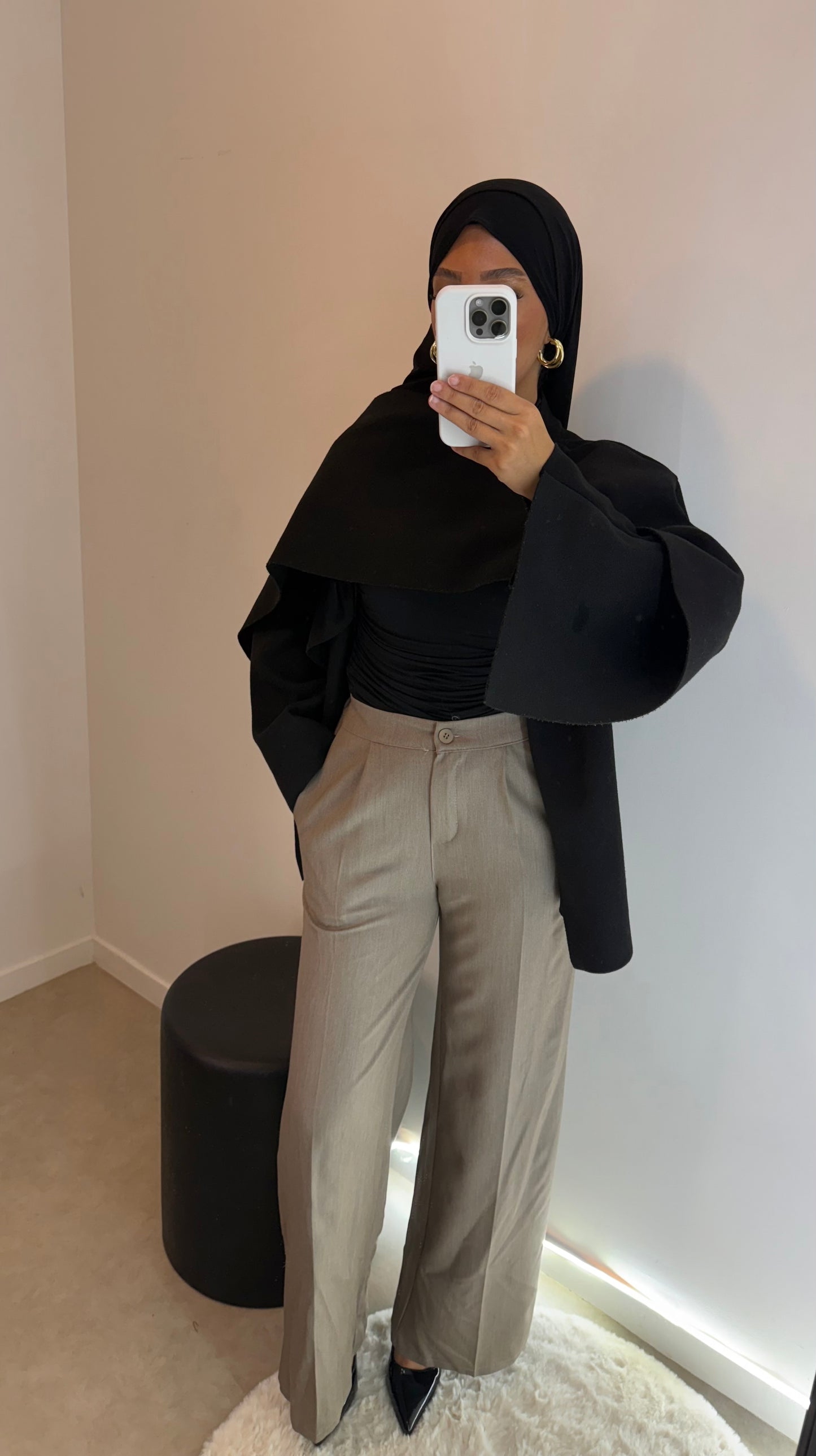 Pantalon fluide taupe